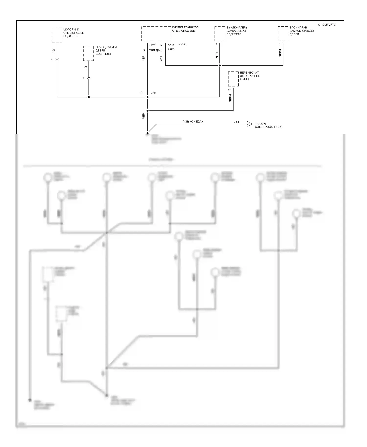 Civic Honda V (1991-1997): Электросхема точек подключения масс (3 из 4) 