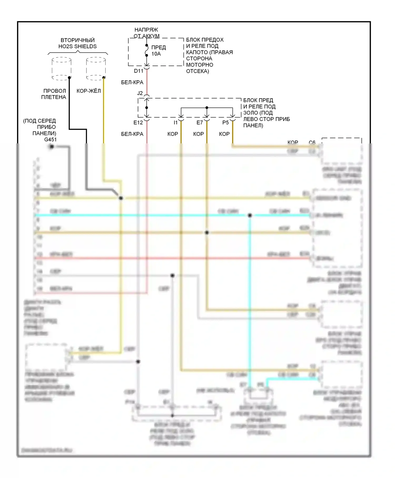 Civic Honda VII рестайлинг (2003-2006): Can шина электросхема, хэтчбек 
