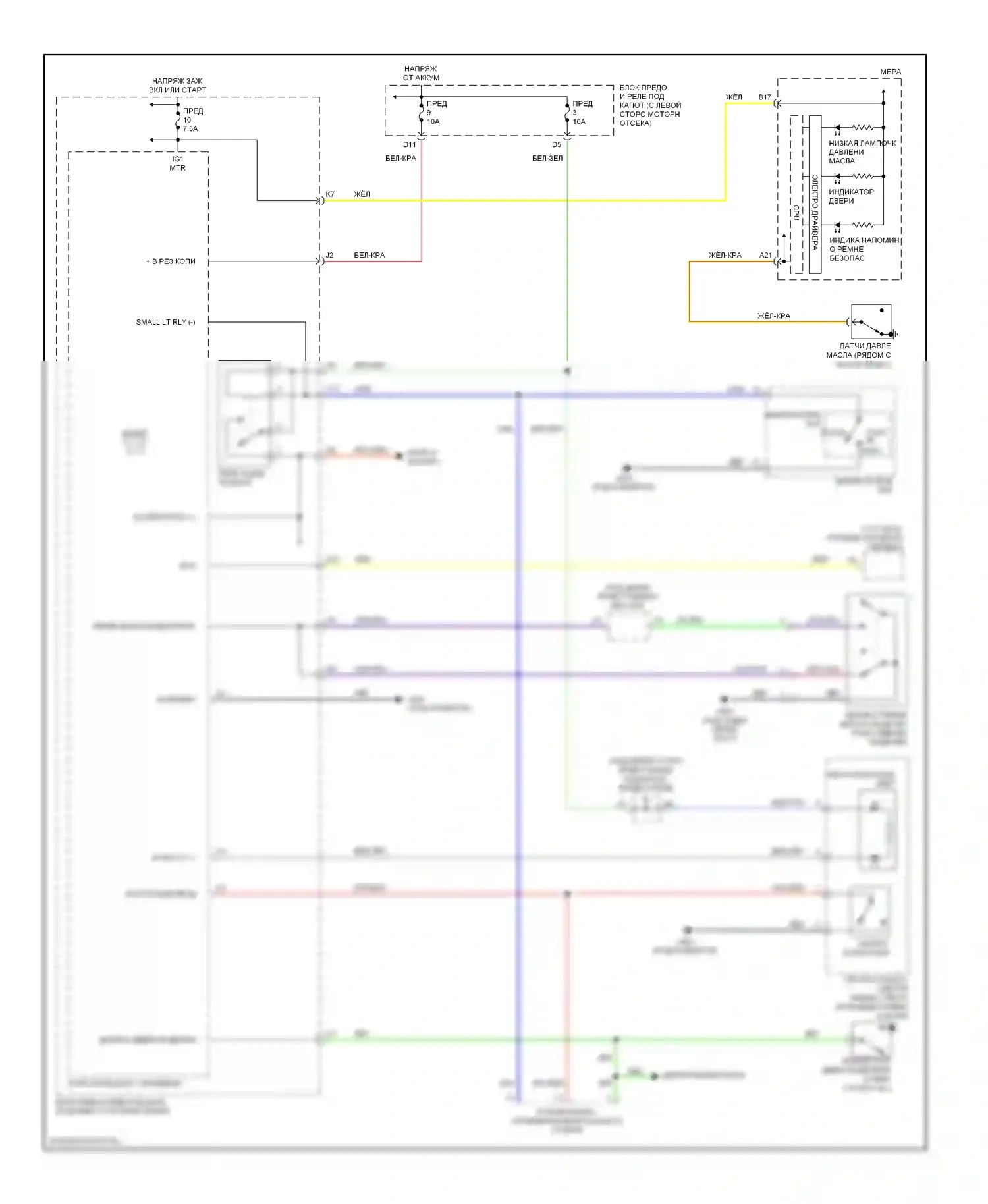 Civic Honda VII рестайлинг (2003-2006): Электросхема помощников водителя, гибрид 