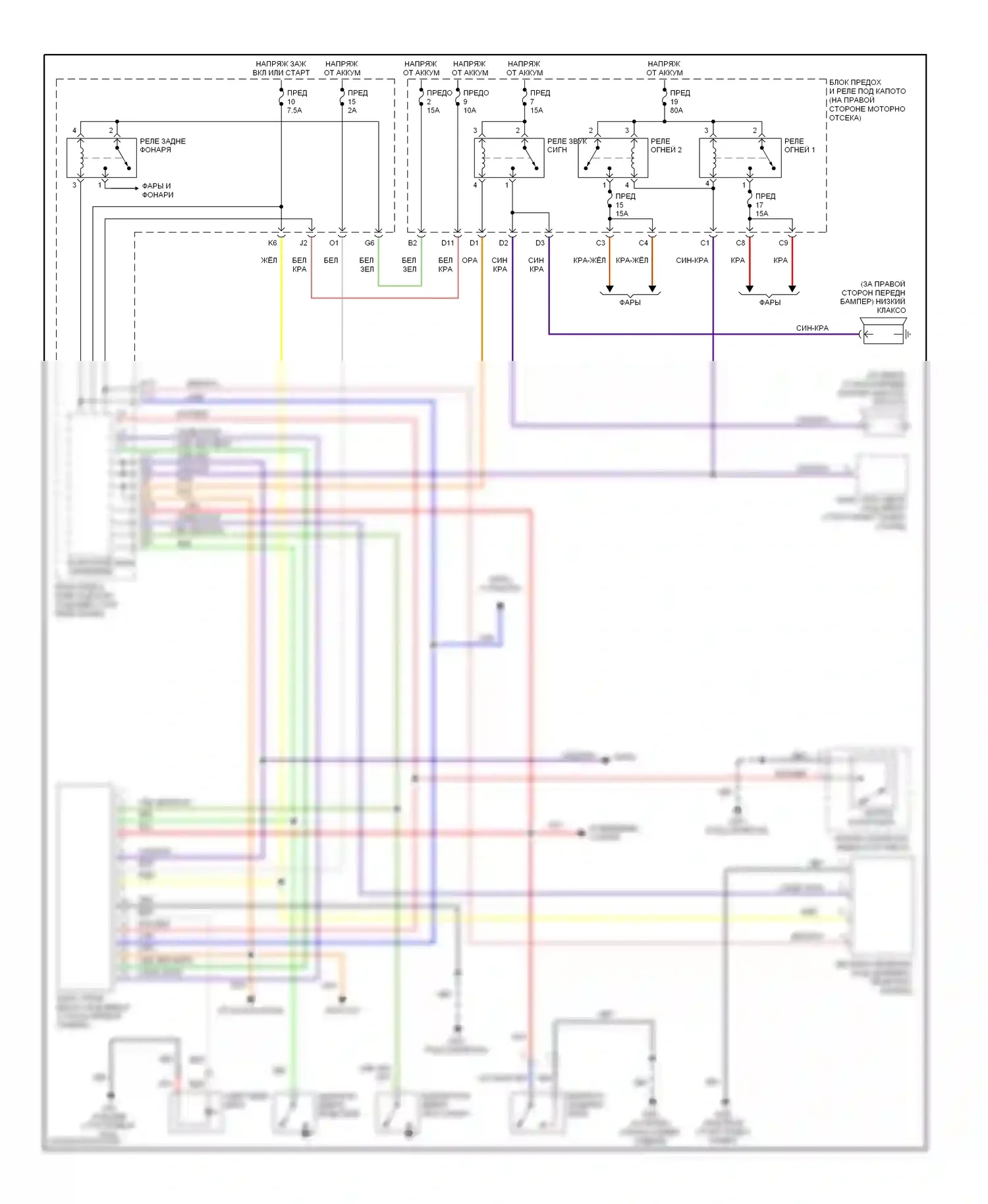 Civic Honda VII рестайлинг (2003-2006): Электросхема защиты от взлома, хэтчбек 