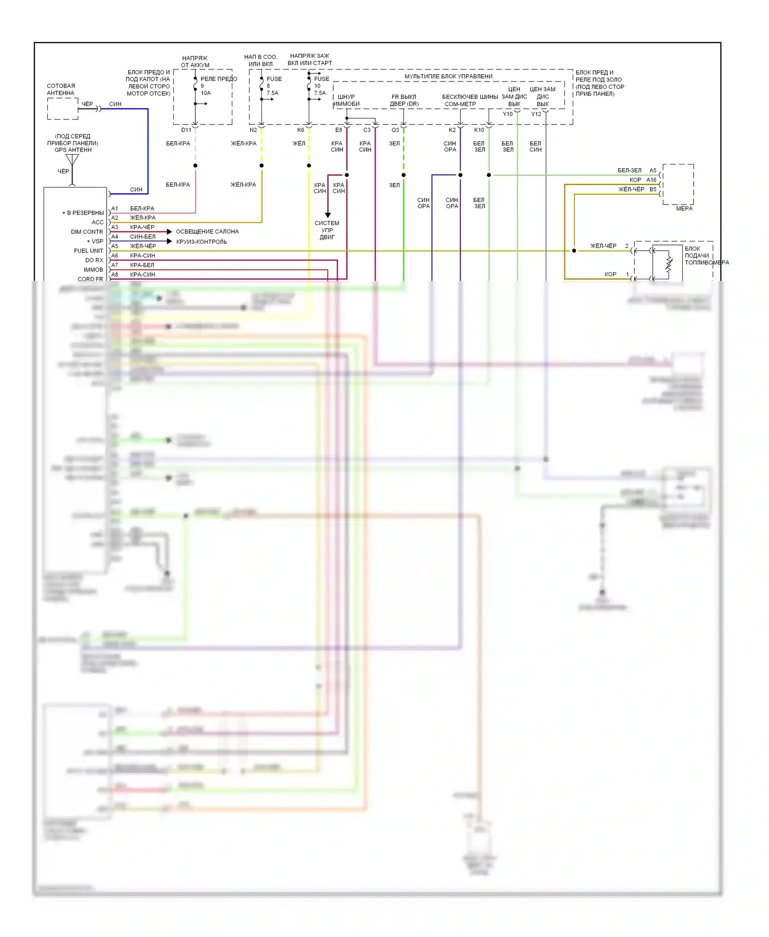 Civic Honda VII рестайлинг (2003-2006): Электросхема карлина, гибрид 