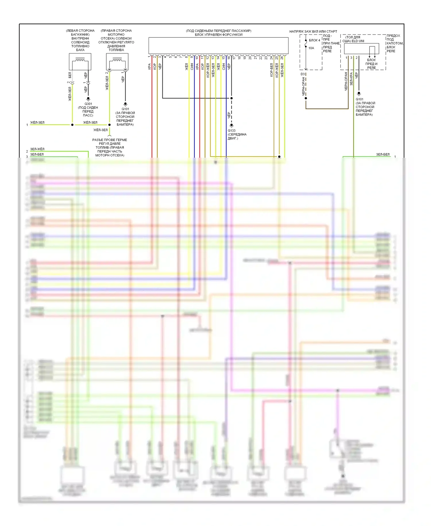 Civic Honda VII (2000-2003): Электросхема двигателя 1.7ls, gx (2 из 3) 