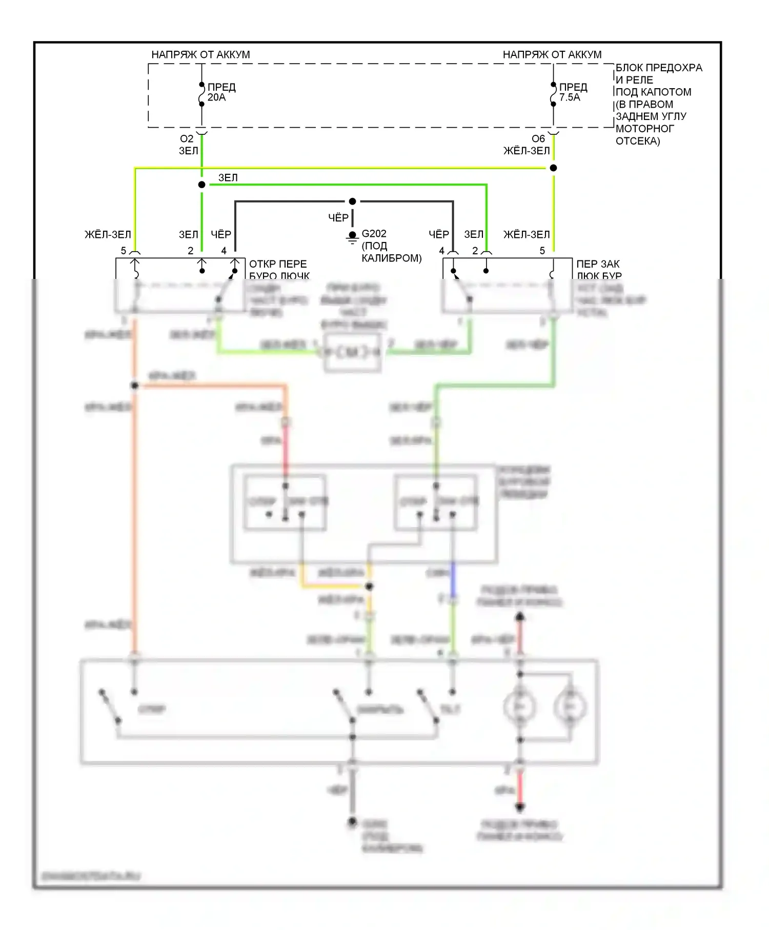 Civic Honda VII (2000-2003): Электросхема буровой вышки 