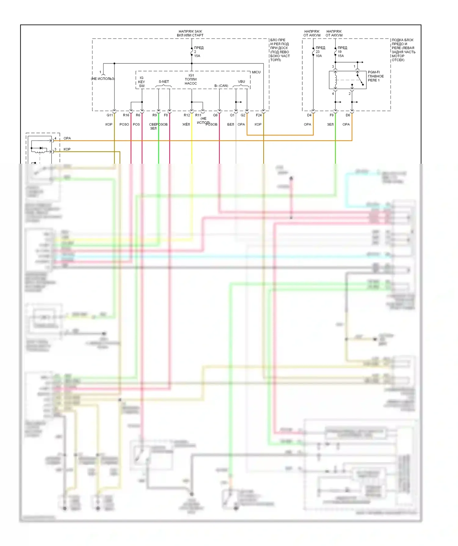 Civic Honda VIII рестайлинг (2008-2011): Электросхема иммобилайзера, гибрид 