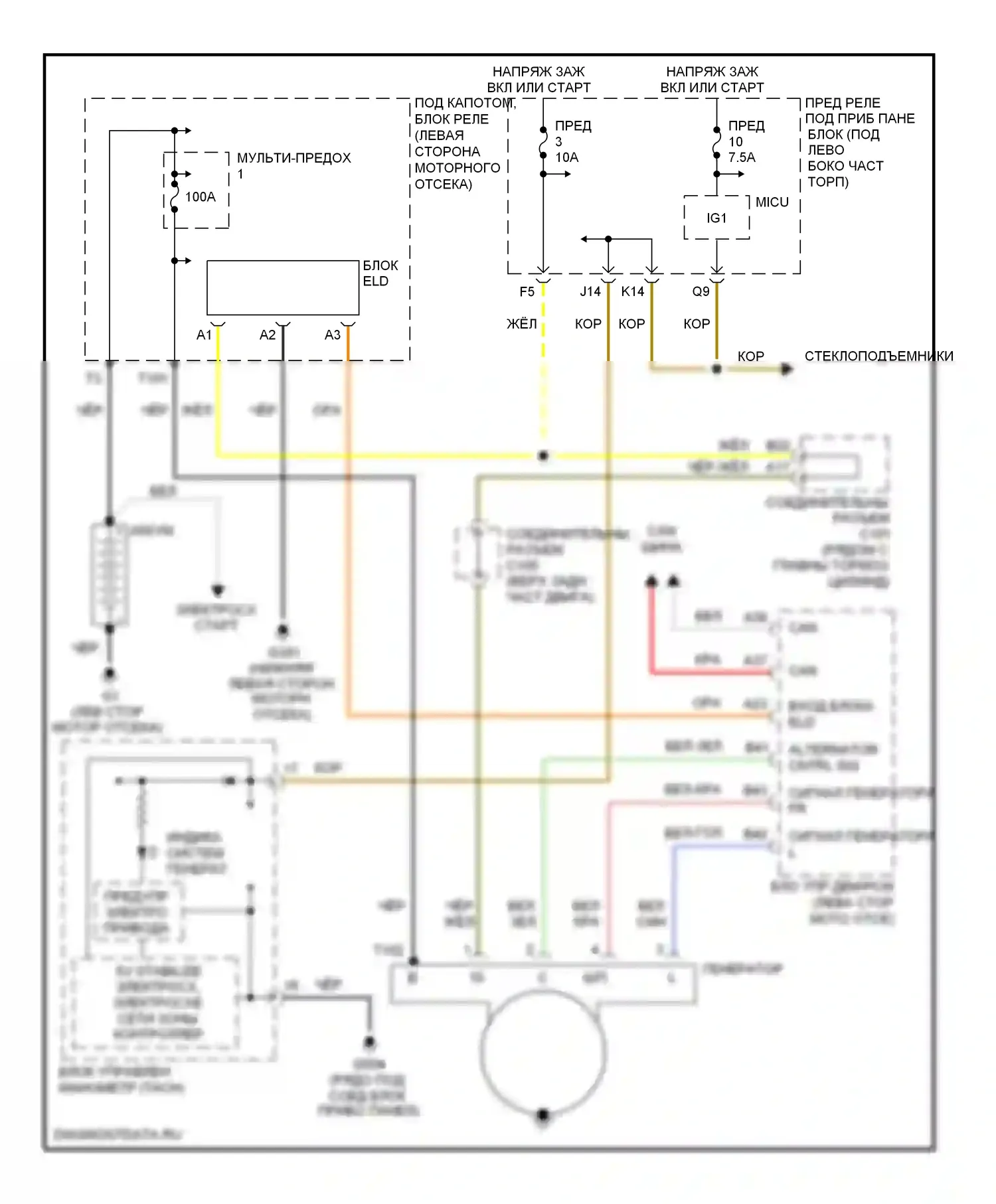Civic Honda VIII рестайлинг (2008-2011): 2.0l, электросхема генератора 