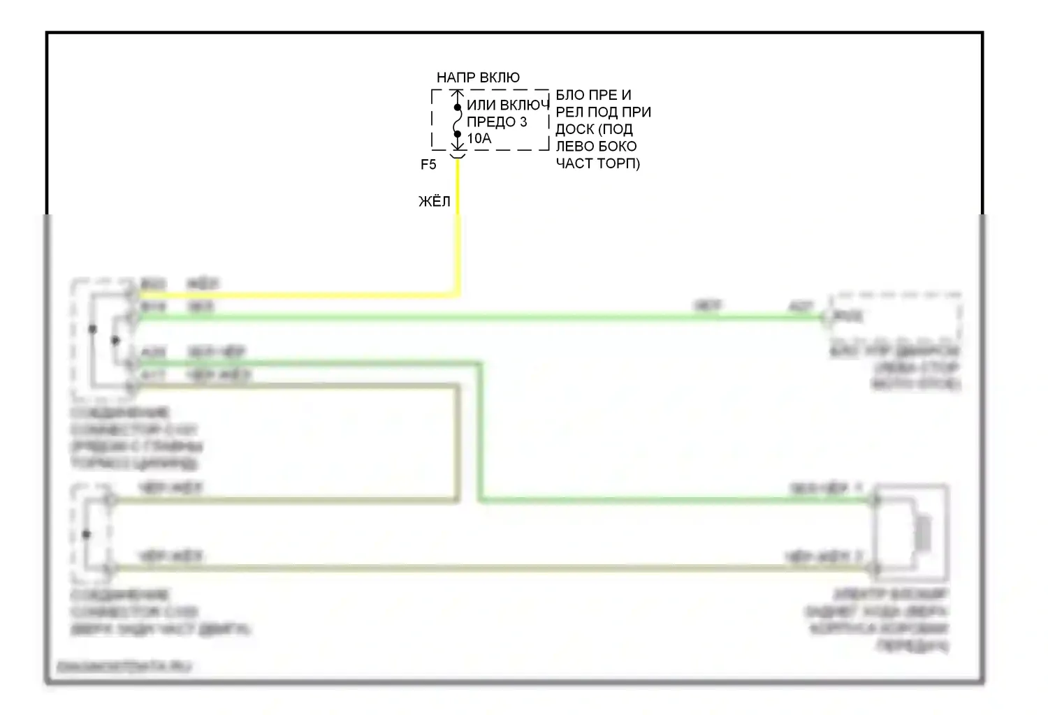 Civic Honda VIII (2005-2009): Электросхема обратной блокировки 