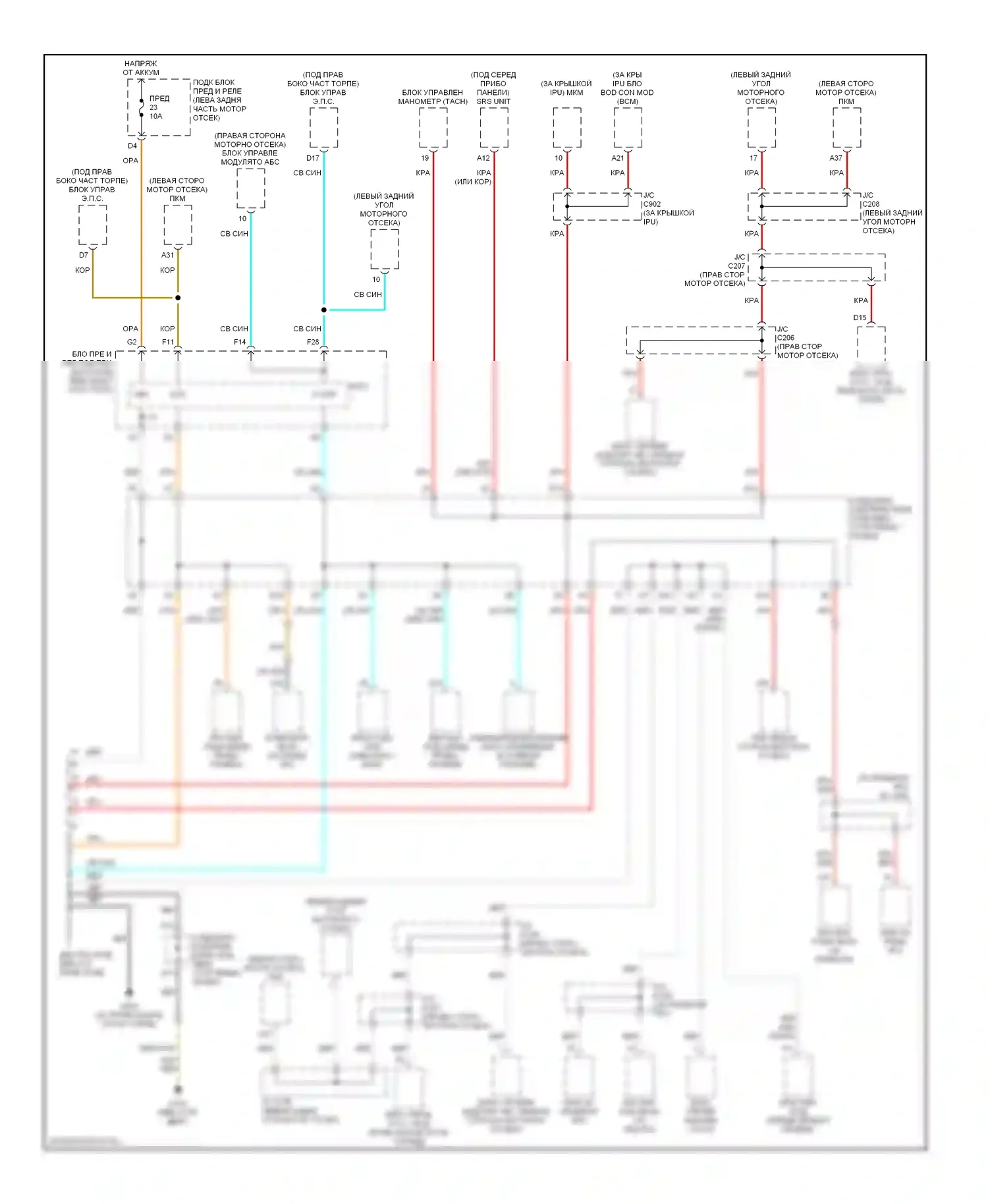 Civic Honda VIII (2005-2009): Электросхема диагностического разхъема, гибридный 