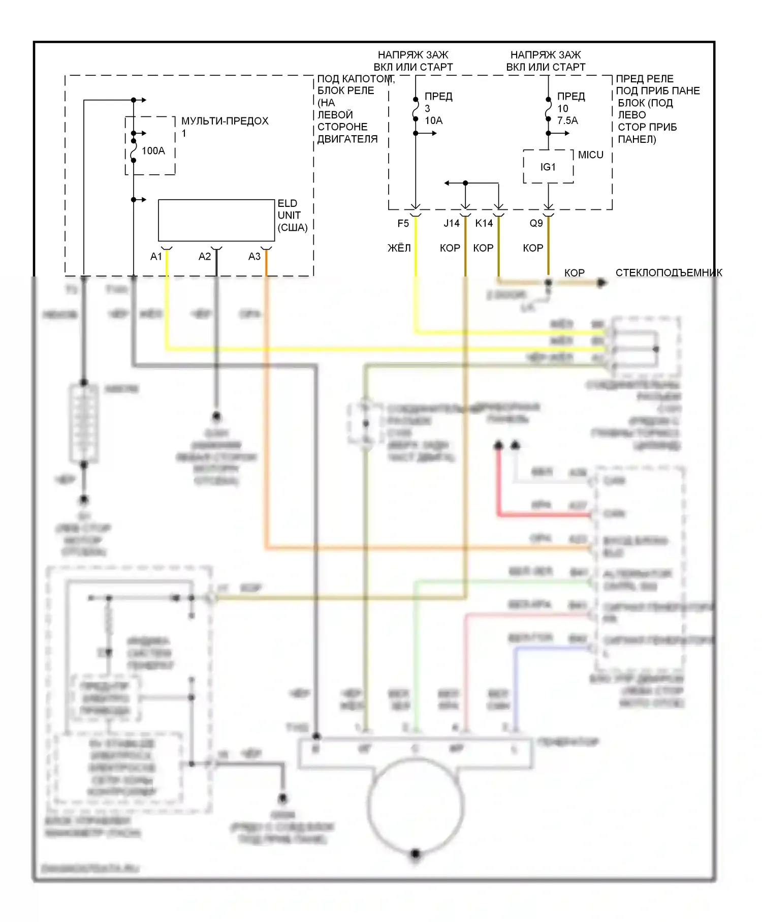 Civic Honda VIII (2005-2009): 1.8l, электросхема генератора 