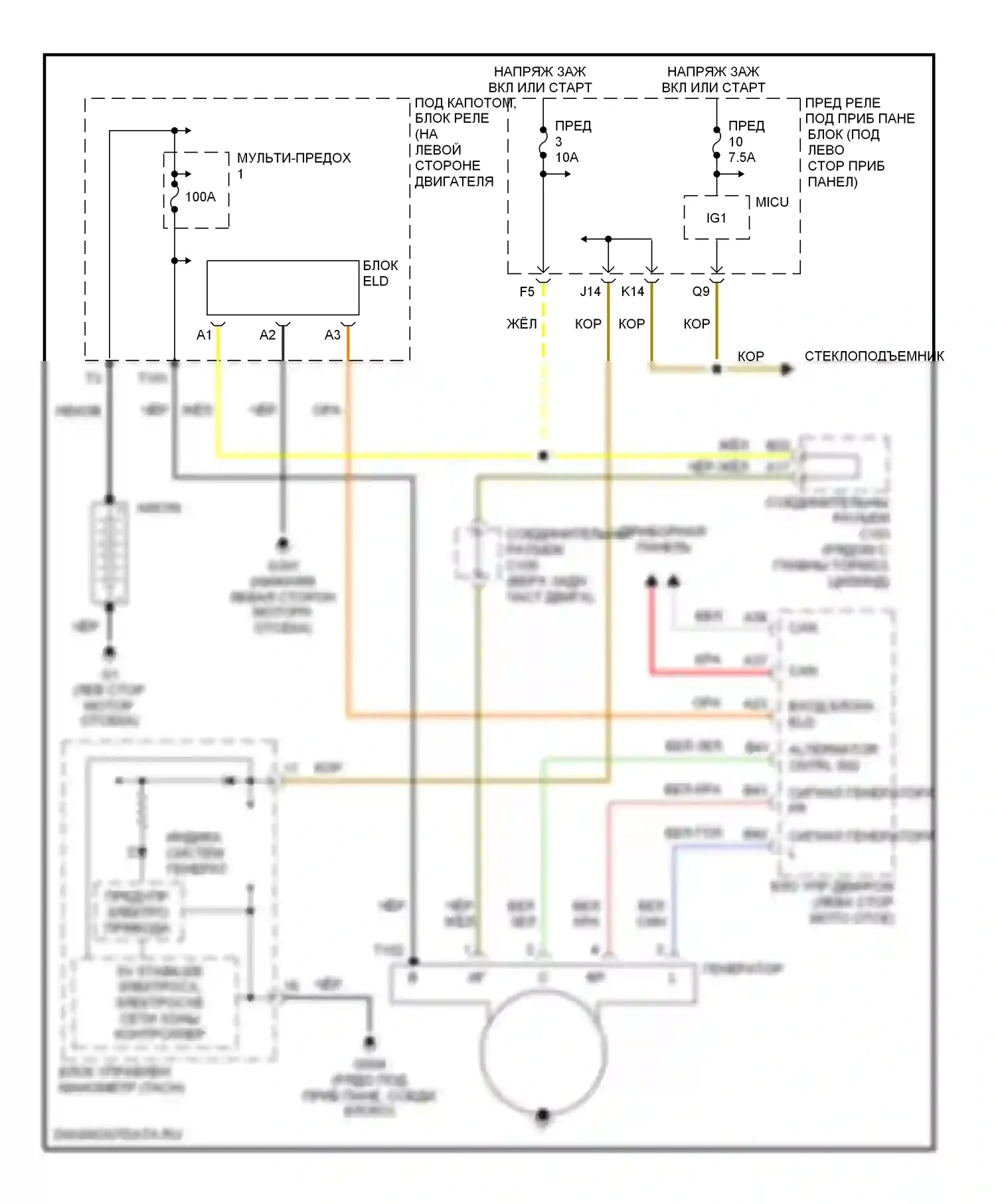 Civic Honda VIII (2005-2009): 2.0l, электросхема генератора 