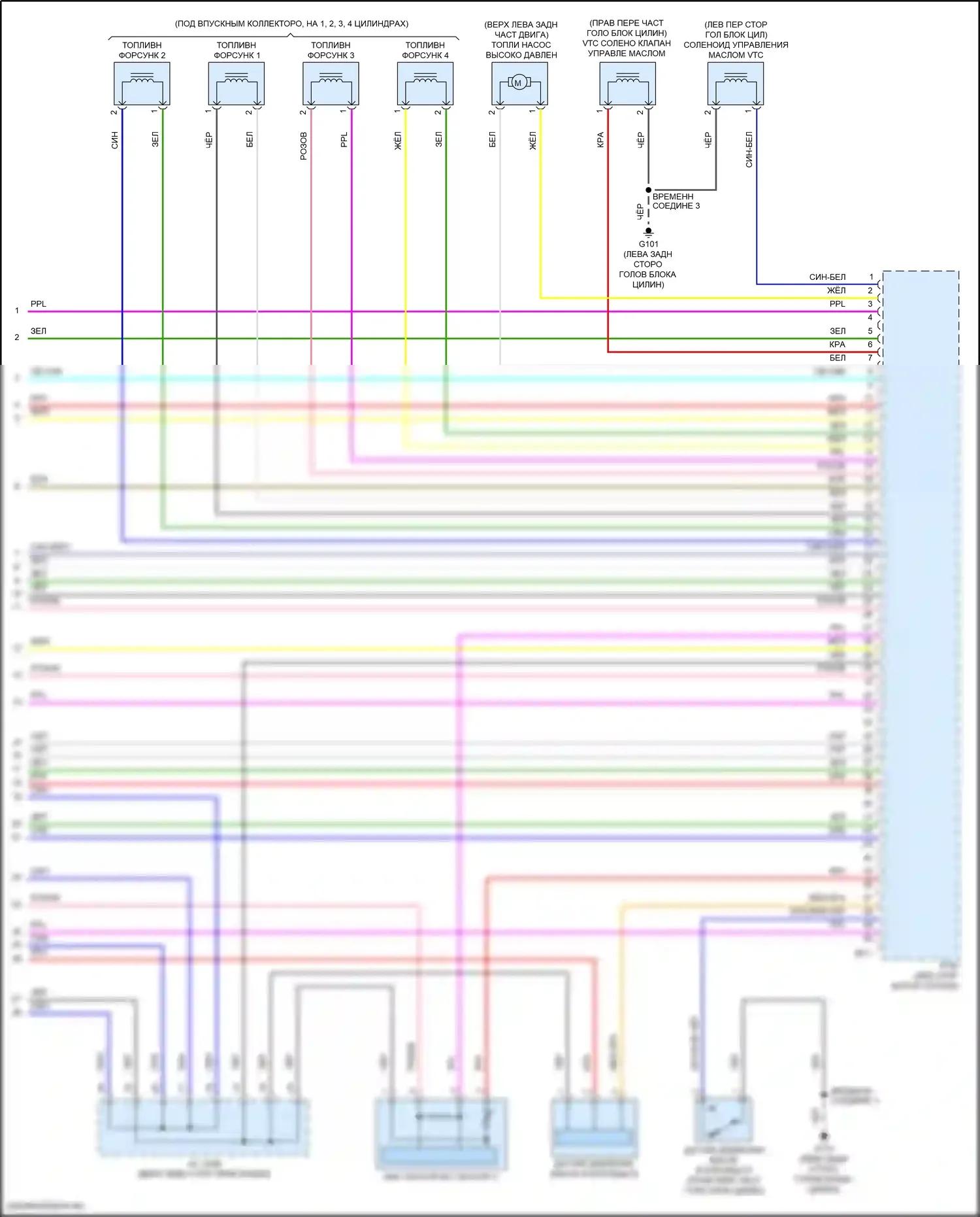 Civic Honda X (2015-2021): Электросхема двигателя 2.0л турбо (7 из 7) 