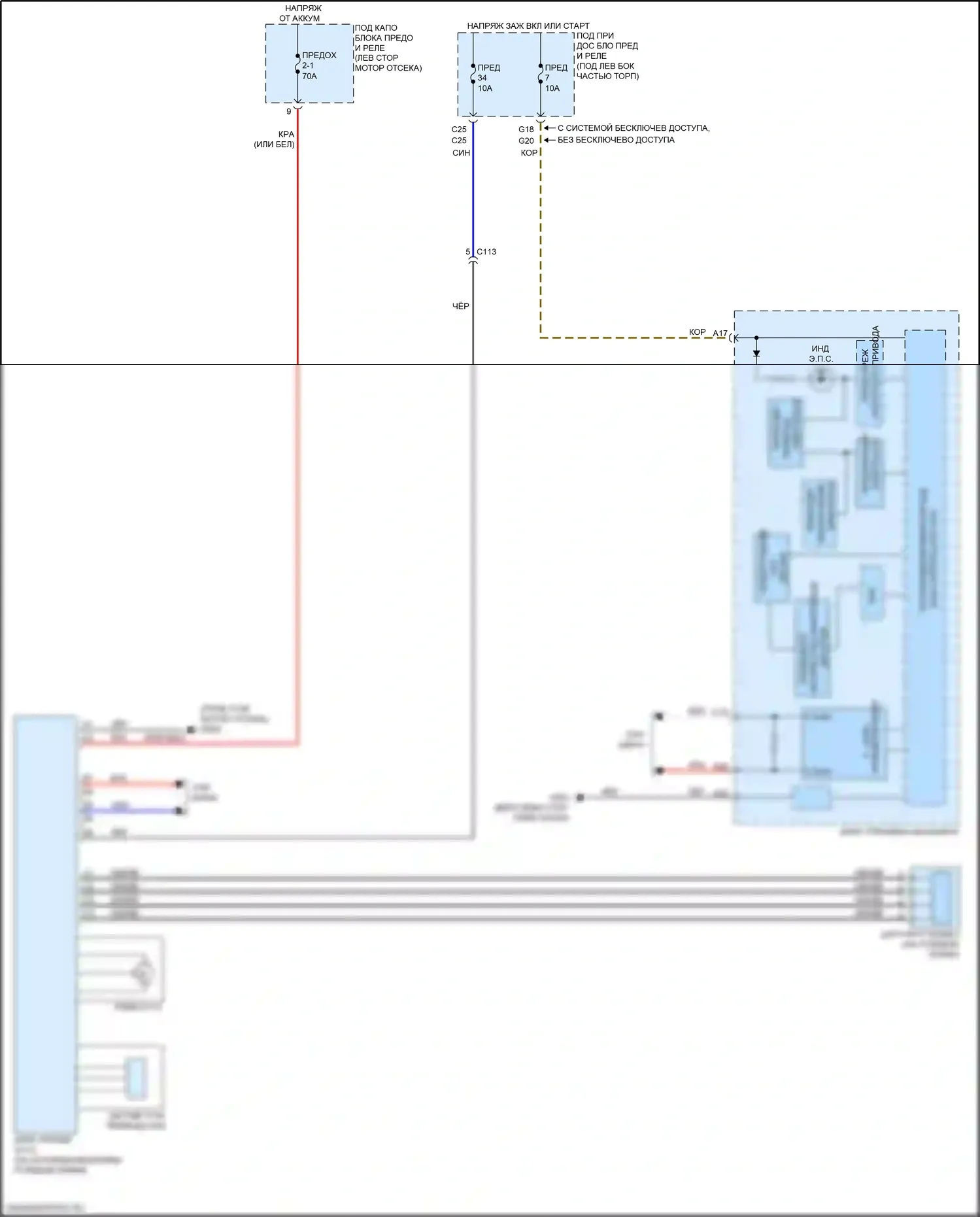 Civic Honda X (2015-2021): Электросхема электроусилителя руля 