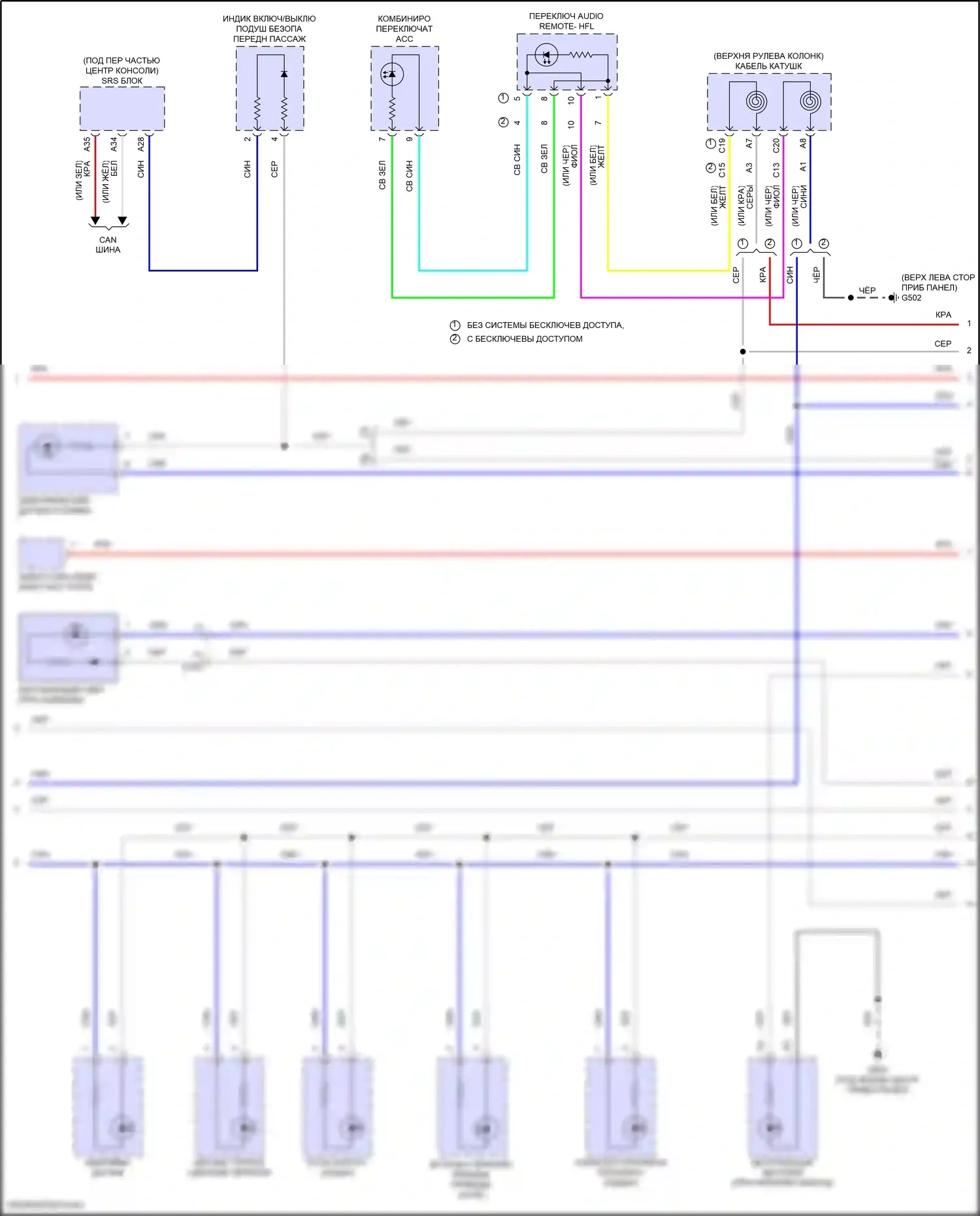 Civic Honda X (2015-2021): Электросхема подсветки приборной панели, купе (2 из 3) 