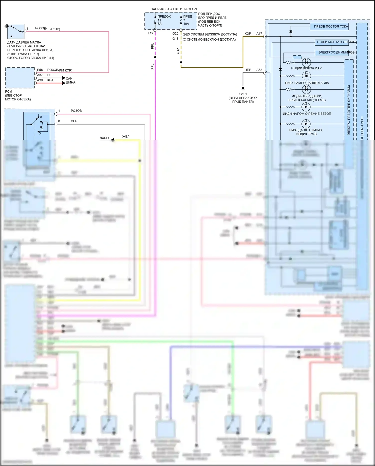 Civic Honda X (2015-2021): Электросхема помощников водителя, купе 