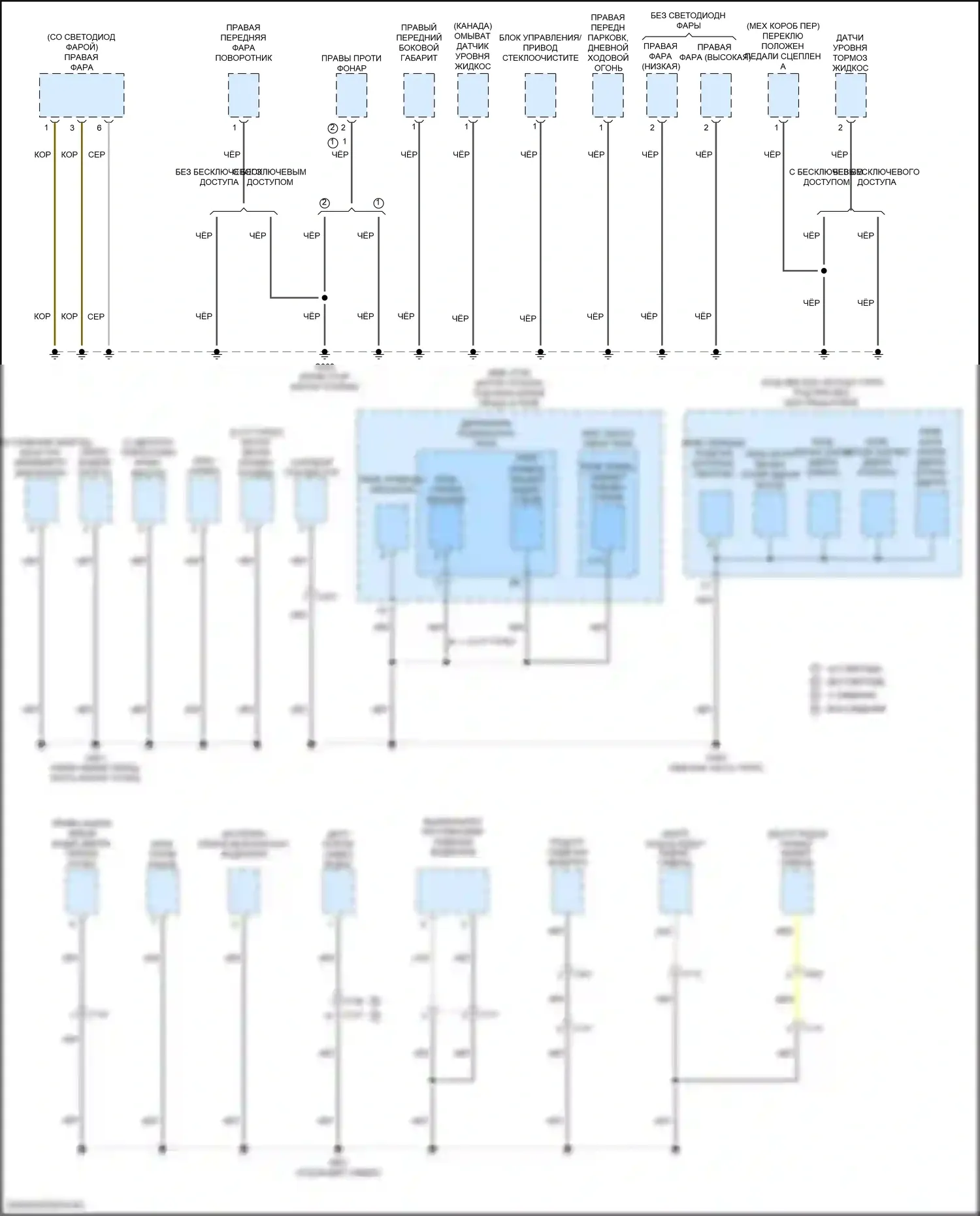 Civic Honda X (2015-2021): Электросхема разводки массы, хэтчбек (2 из 5) 