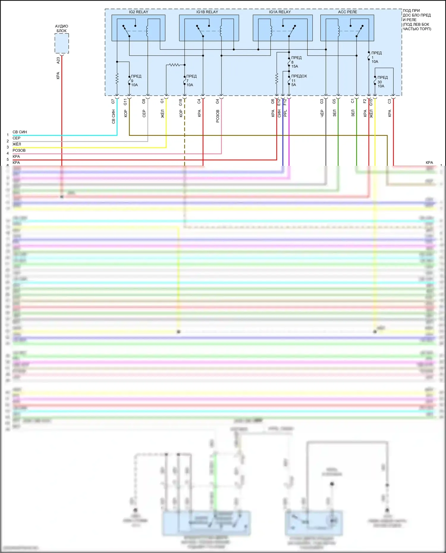 Civic Honda X (2015-2021): Электросхема центрального замка (2 из 7) 
