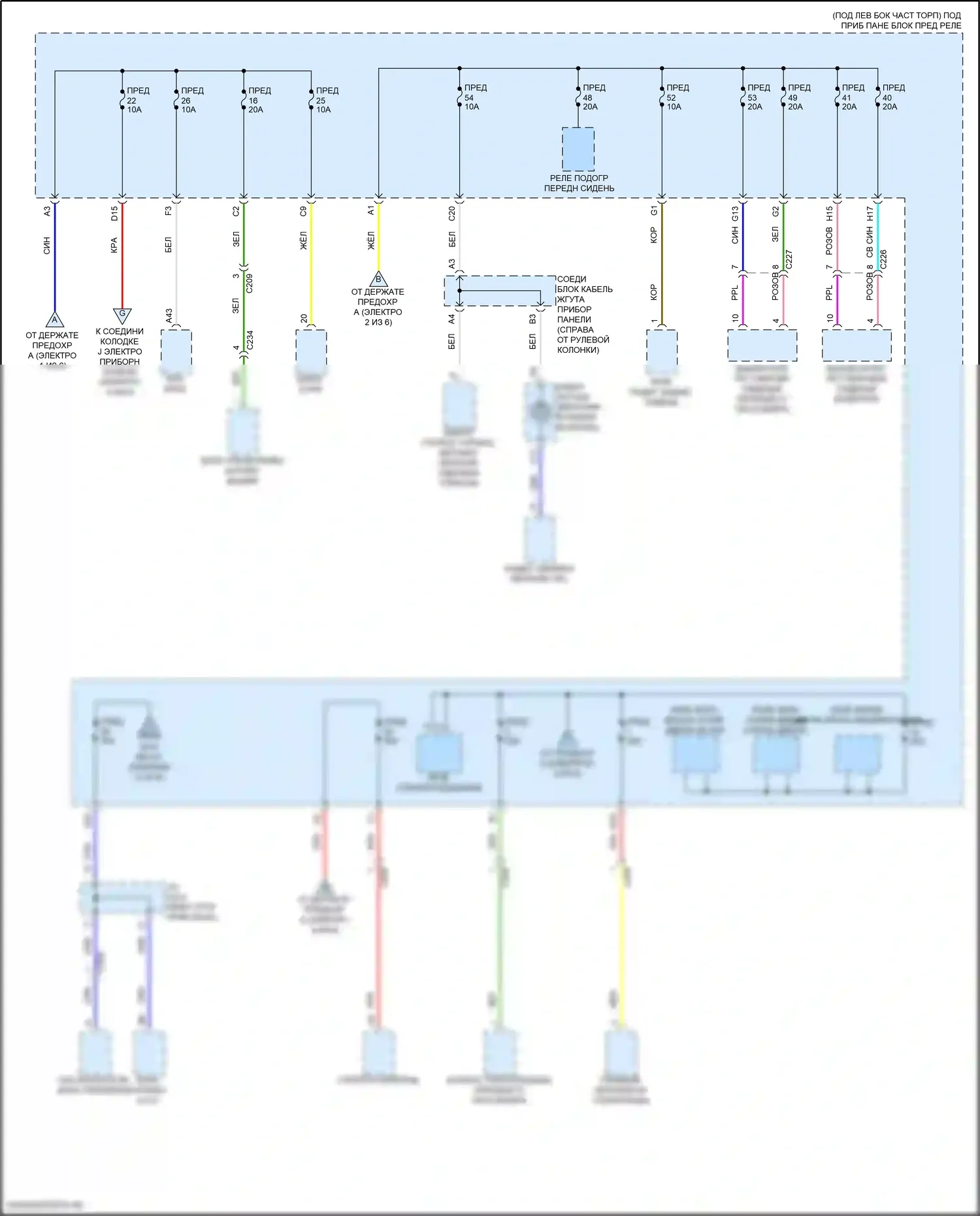 Civic Honda XI (2021-2024): Электросхема блока предохранителей реле, хэтчбек (3 из 6) 