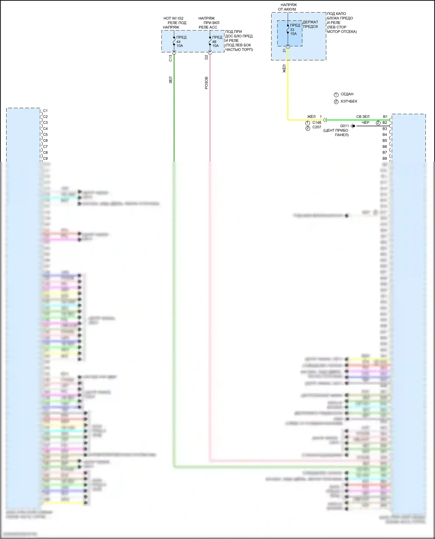 Civic Honda XI (2021-2024): Электросхема блоков управления кузовом (2 из 2) 