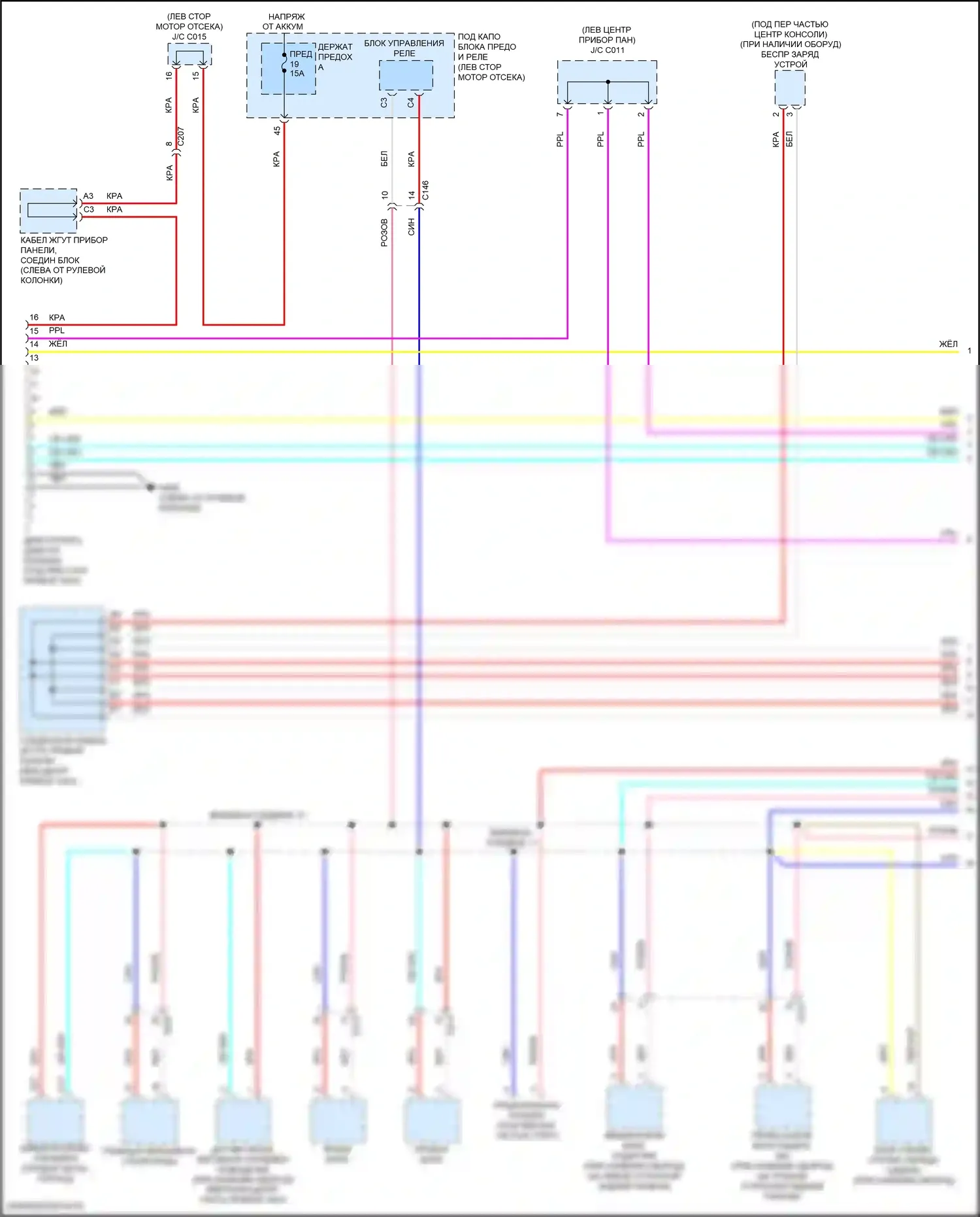 Civic Honda XI (2021-2024): Электросхема компьютерной линии данных, хэтчбек (1 из 4) 