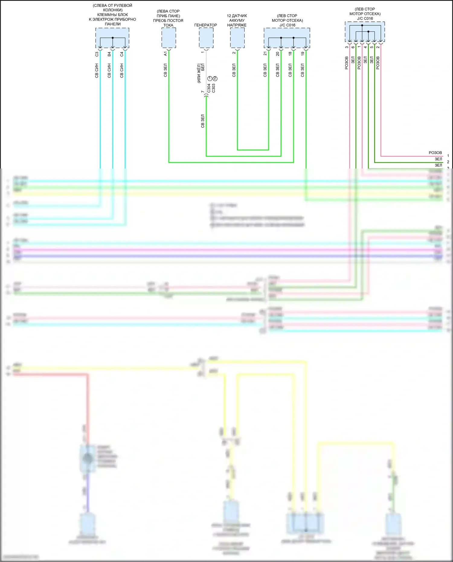 Civic Honda XI (2021-2024): Электросхема компьютерной линии данных, хэтчбек (3 из 4) 