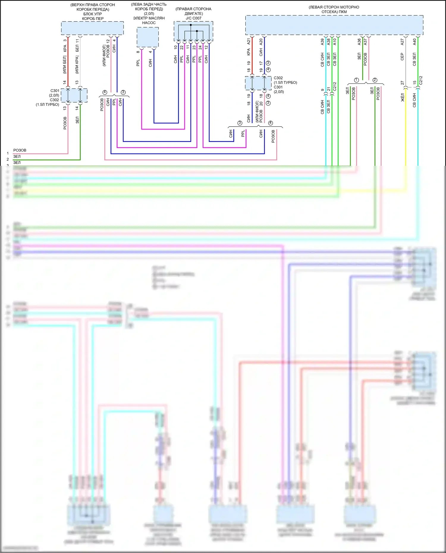 Civic Honda XI (2021-2024): Электросхема компьютерной линии данных, хэтчбек (4 из 4) 