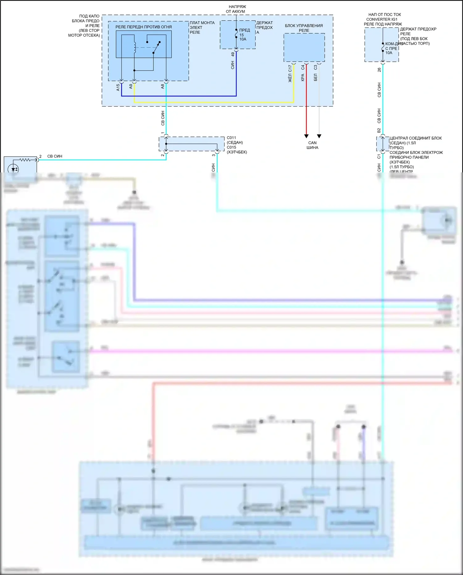 Civic Honda XI (2021-2024): Электросхема фар (1 из 2) 