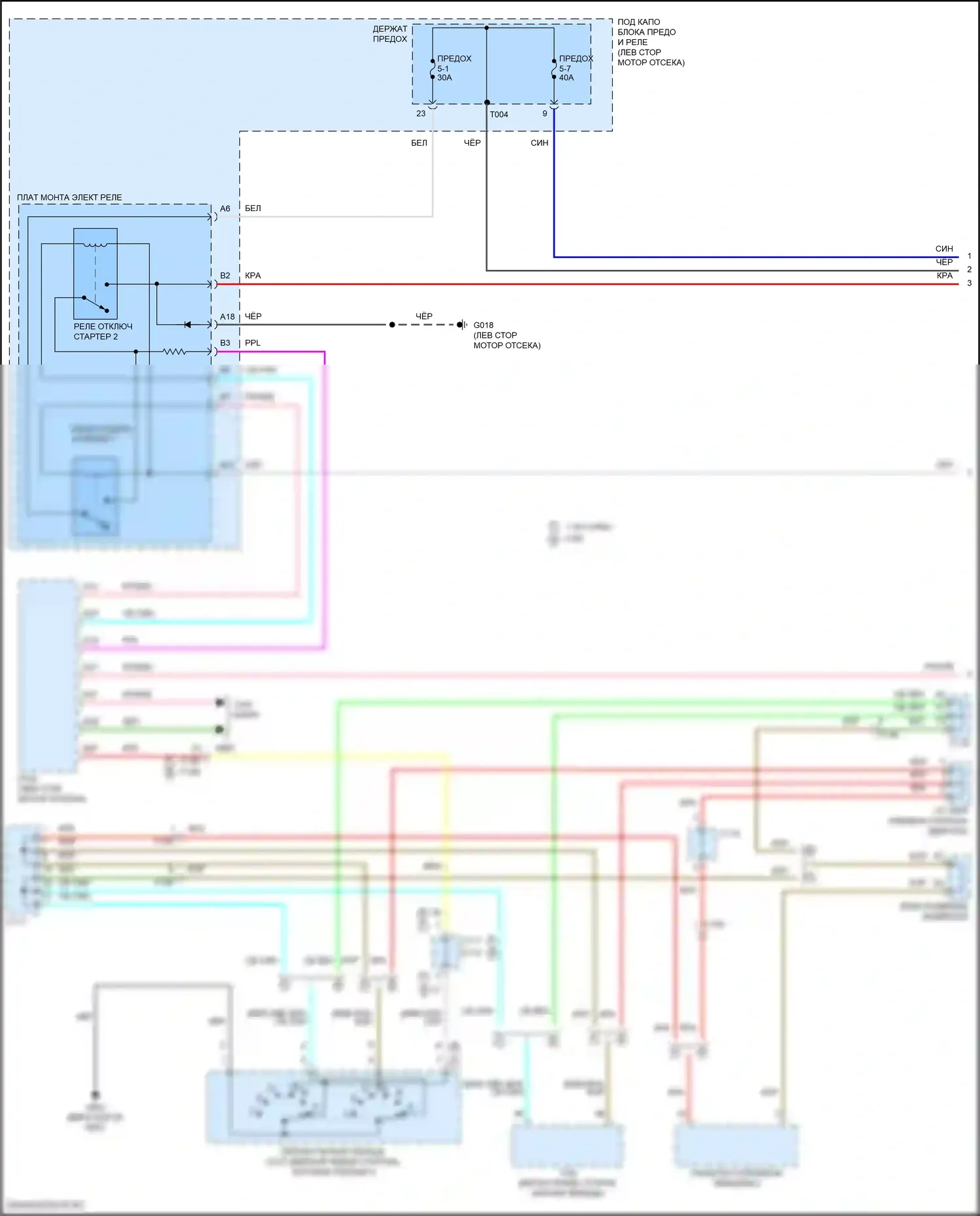 Civic Honda XI (2021-2024): Электросхема стартера, седан (1 из 2) 