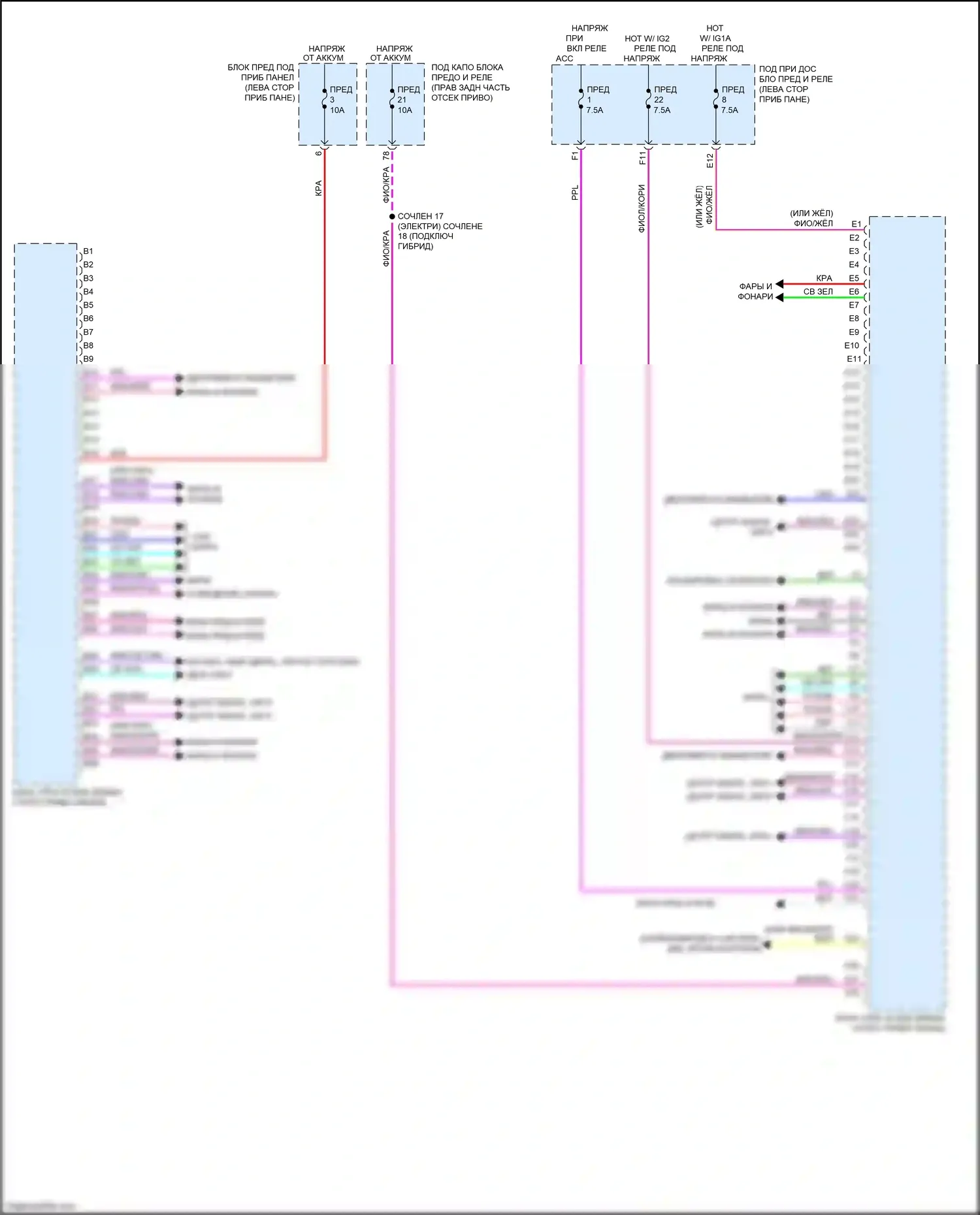 Clarity Honda II (2016-2021): Электросхема блоков управления кузовом (2 из 2) 