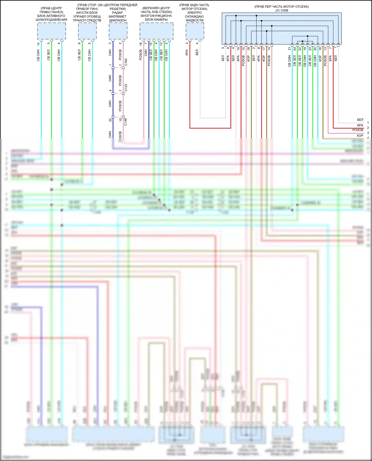 Clarity Honda II (2016-2021): 1,5л, can шина электросхема (3 из 4) 