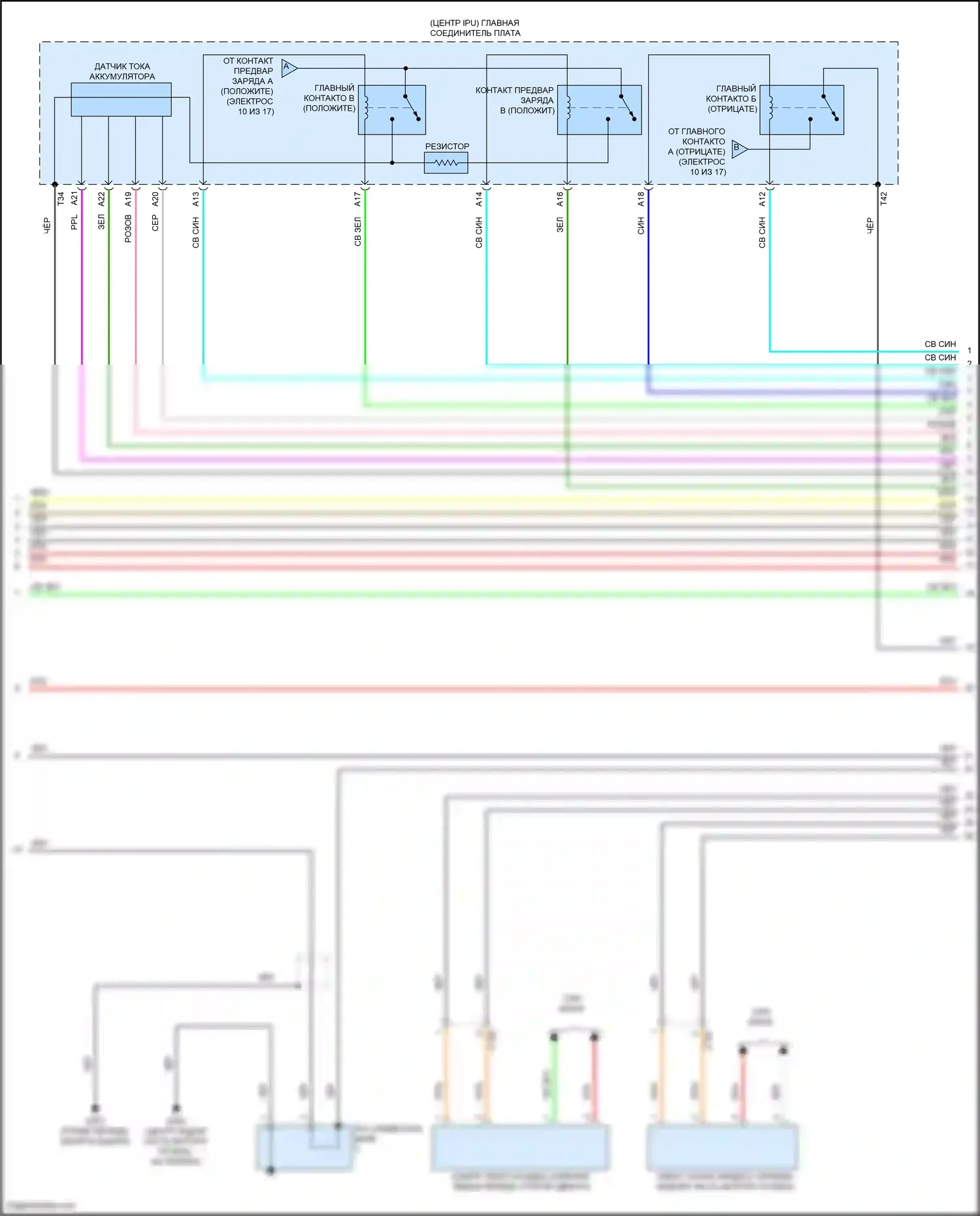 Clarity Honda II (2016-2021): Электросхема двигателя 1.5l, электросхема гибридного управления (11 из 17) 