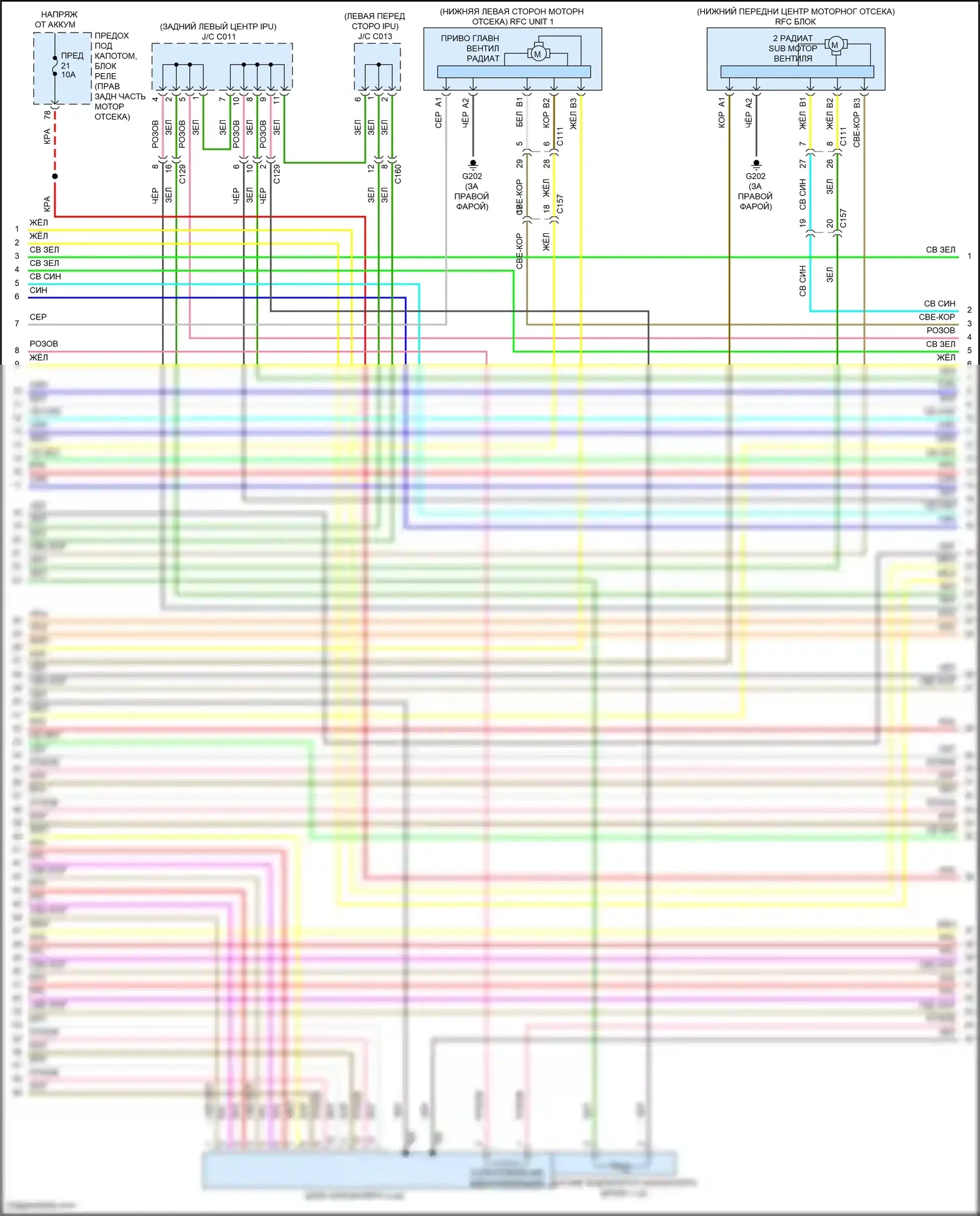 Clarity Honda II (2016-2021): Электросхема двигателя 1.5l, электросхема гибридного управления (6 из 17) 
