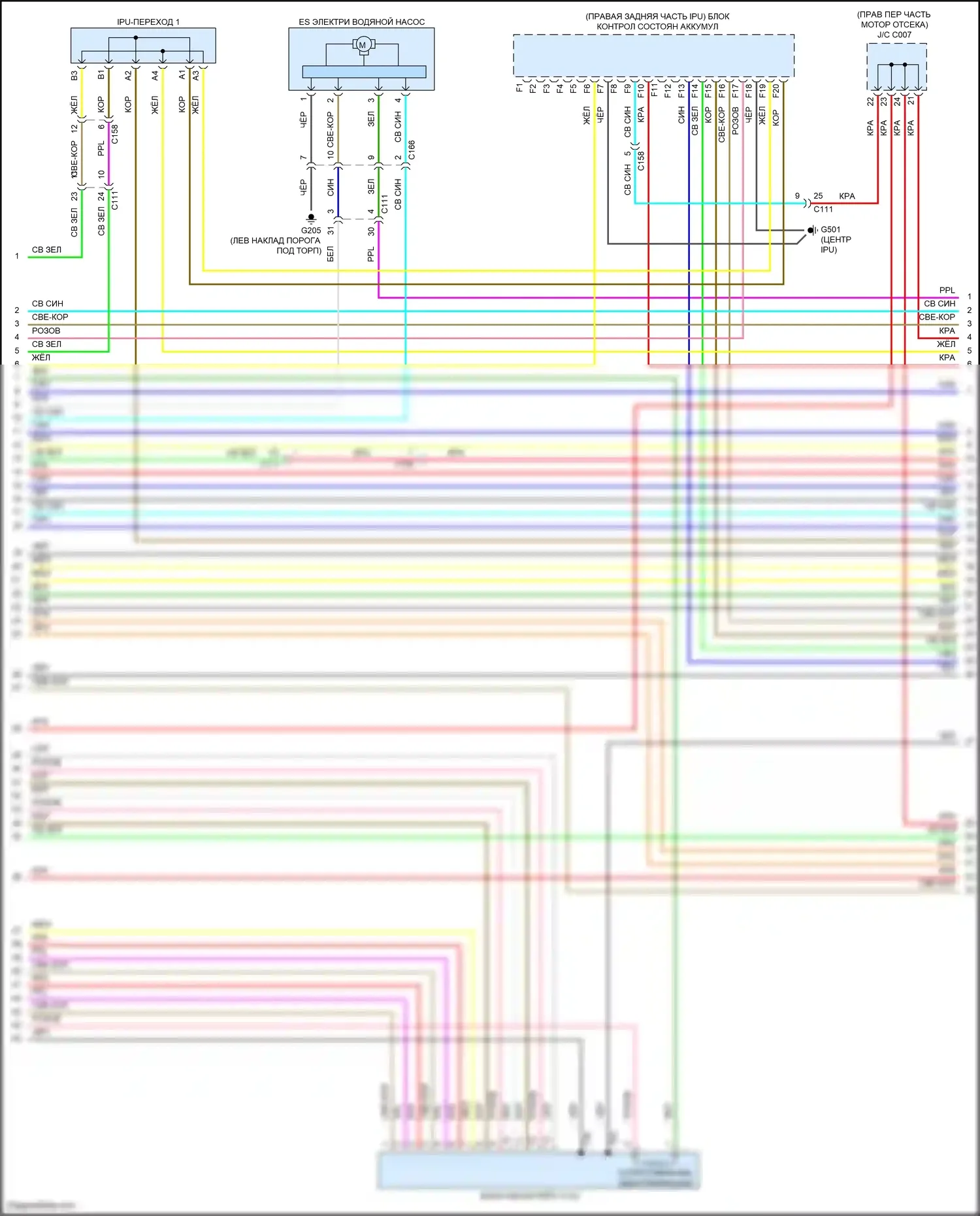Clarity Honda II (2016-2021): Электросхема двигателя 1.5l, электросхема гибридного управления (7 из 17) 