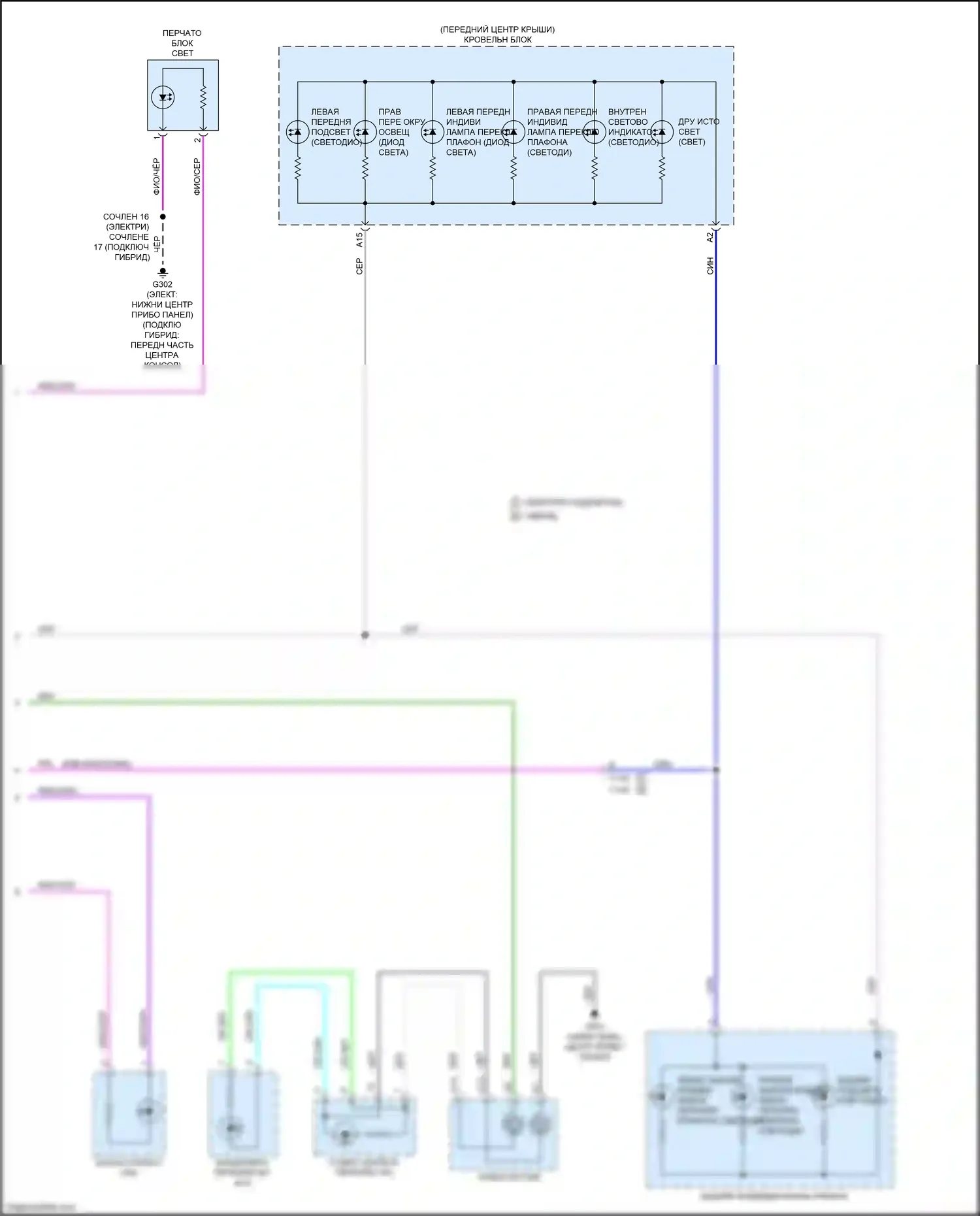 Clarity Honda II (2016-2021): Электросхема подсветки приборной панели (3 из 3) 