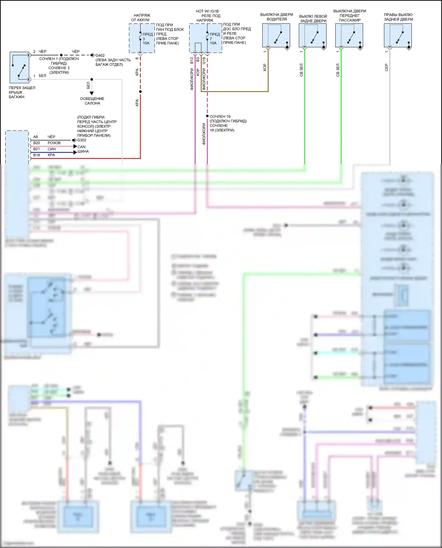 Clarity Honda II (2016-2021): Электросхема помощников водителя 