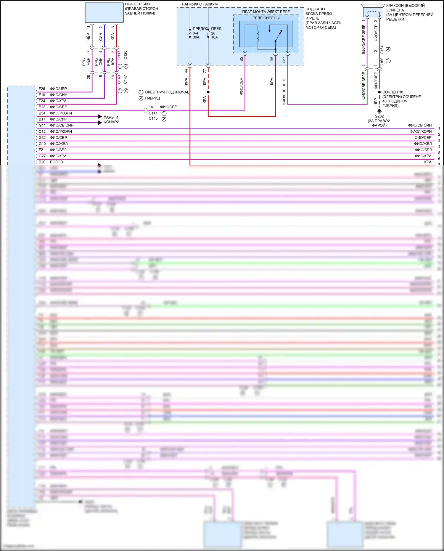Clarity Honda II (2016-2021): Сигнализации электросхема (1 из 6) 