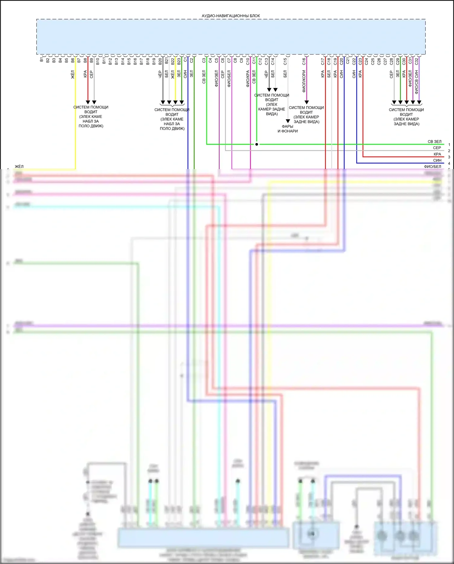 Clarity Honda II (2016-2021): Электросхема навигации (3 из 4) 
