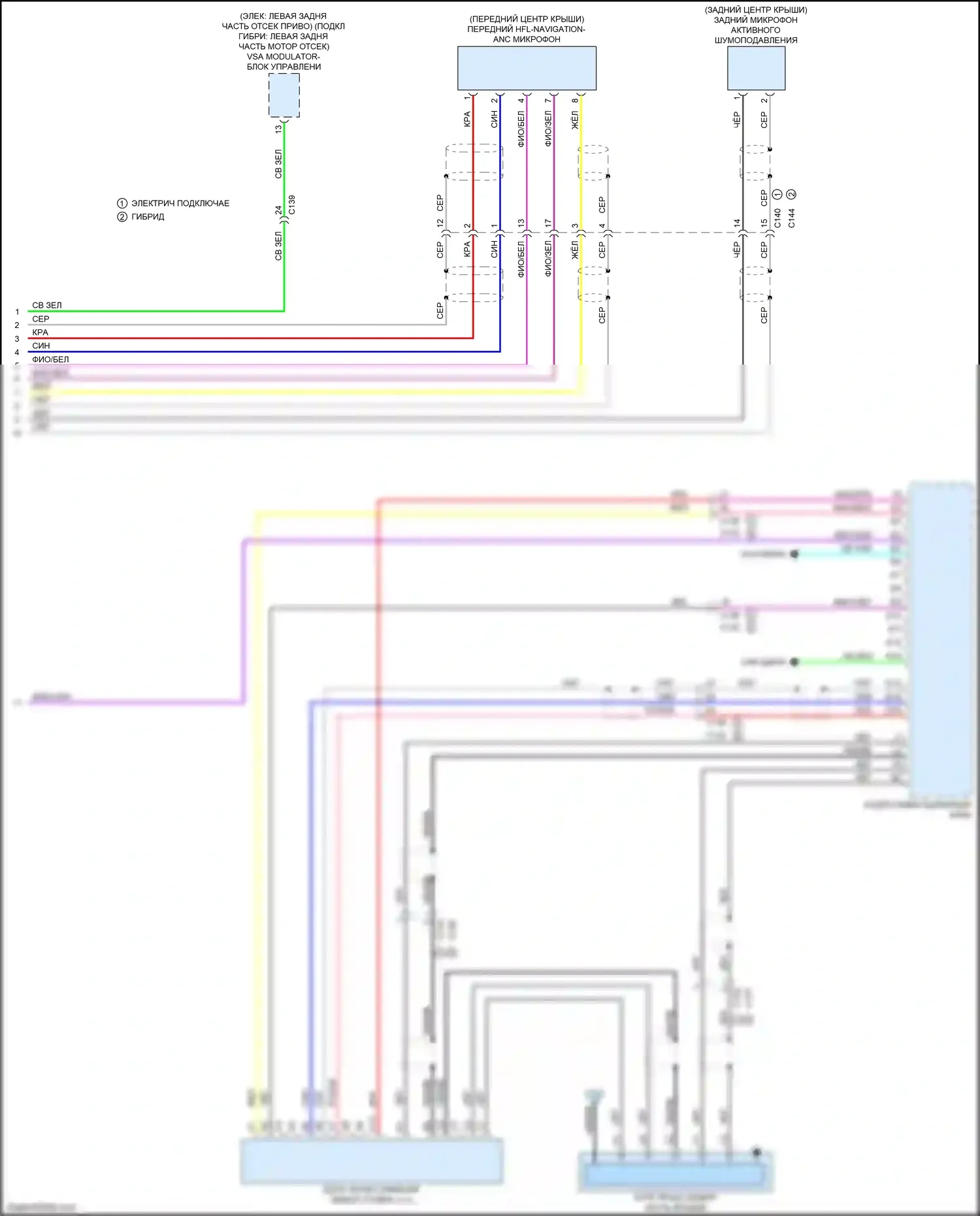 Clarity Honda II (2016-2021): Электросхема навигации (4 из 4) 