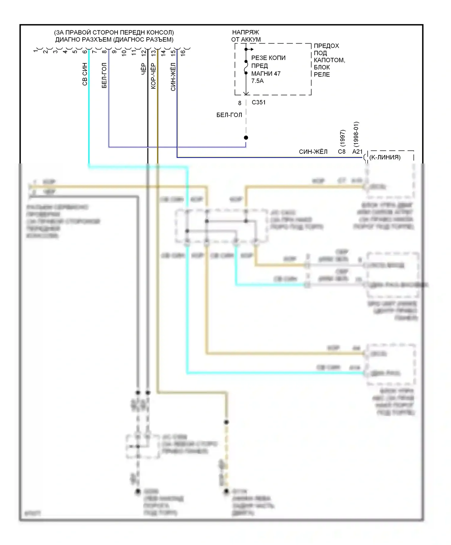 CR-V Honda I рестайлинг (1999-2001): Can шина 