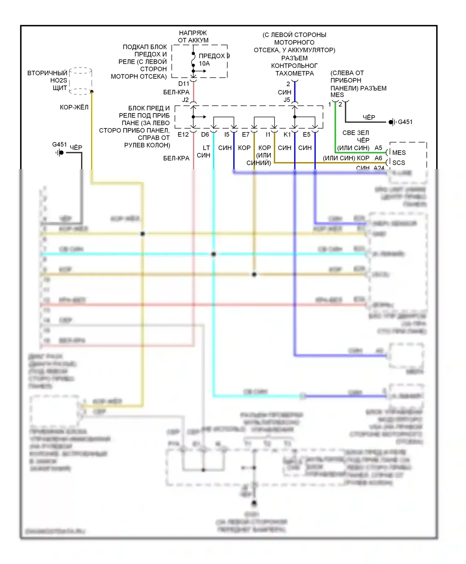 CR-V Honda II рестайлинг (2004-2006): Can шина электросхема 