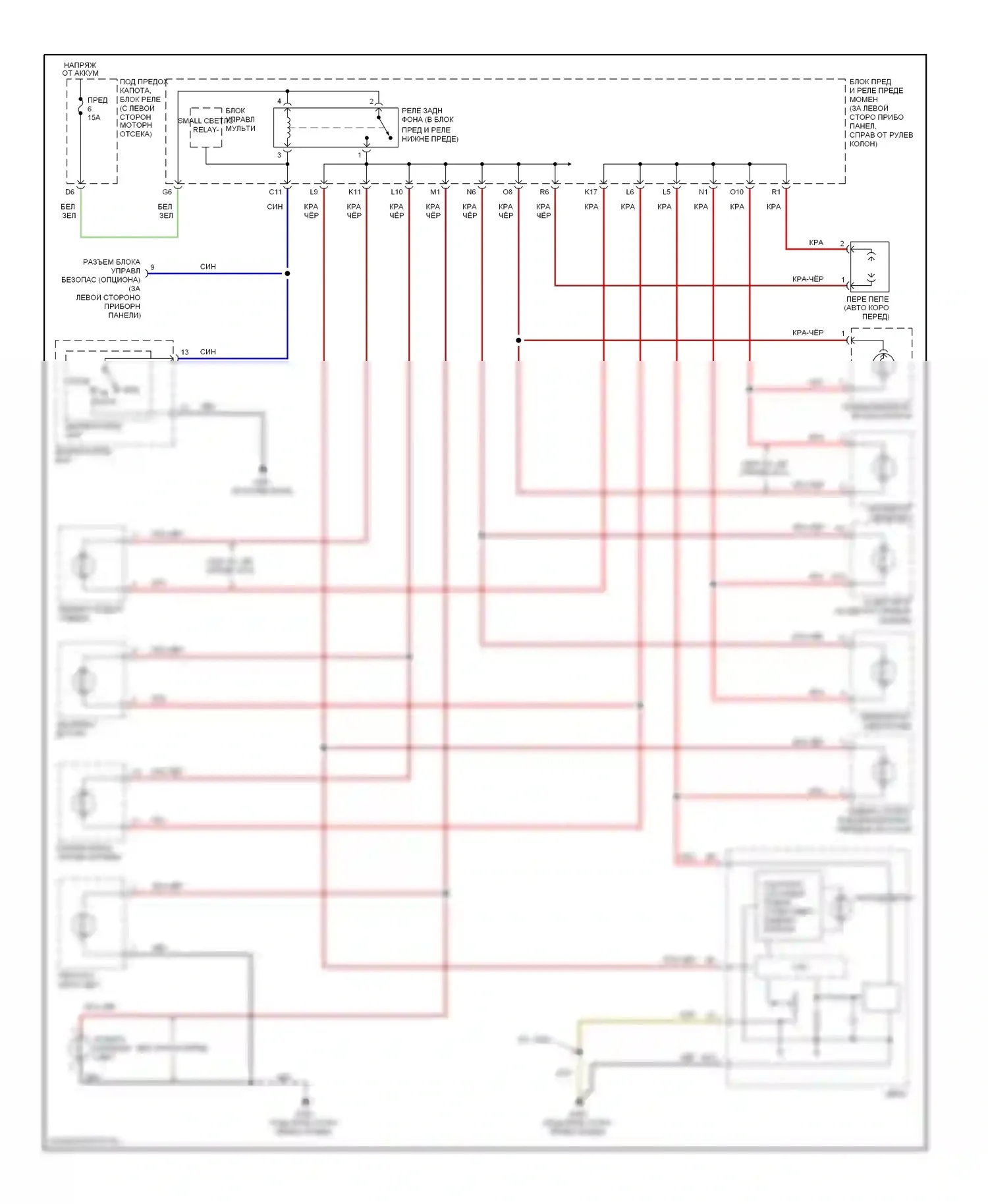 CR-V Honda II рестайлинг (2004-2006): Электросхема подсветки приборной панели 