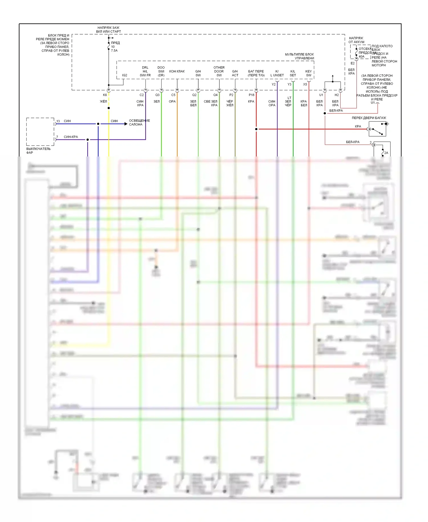 CR-V Honda II рестайлинг (2004-2006): Сигнализации электросхема 