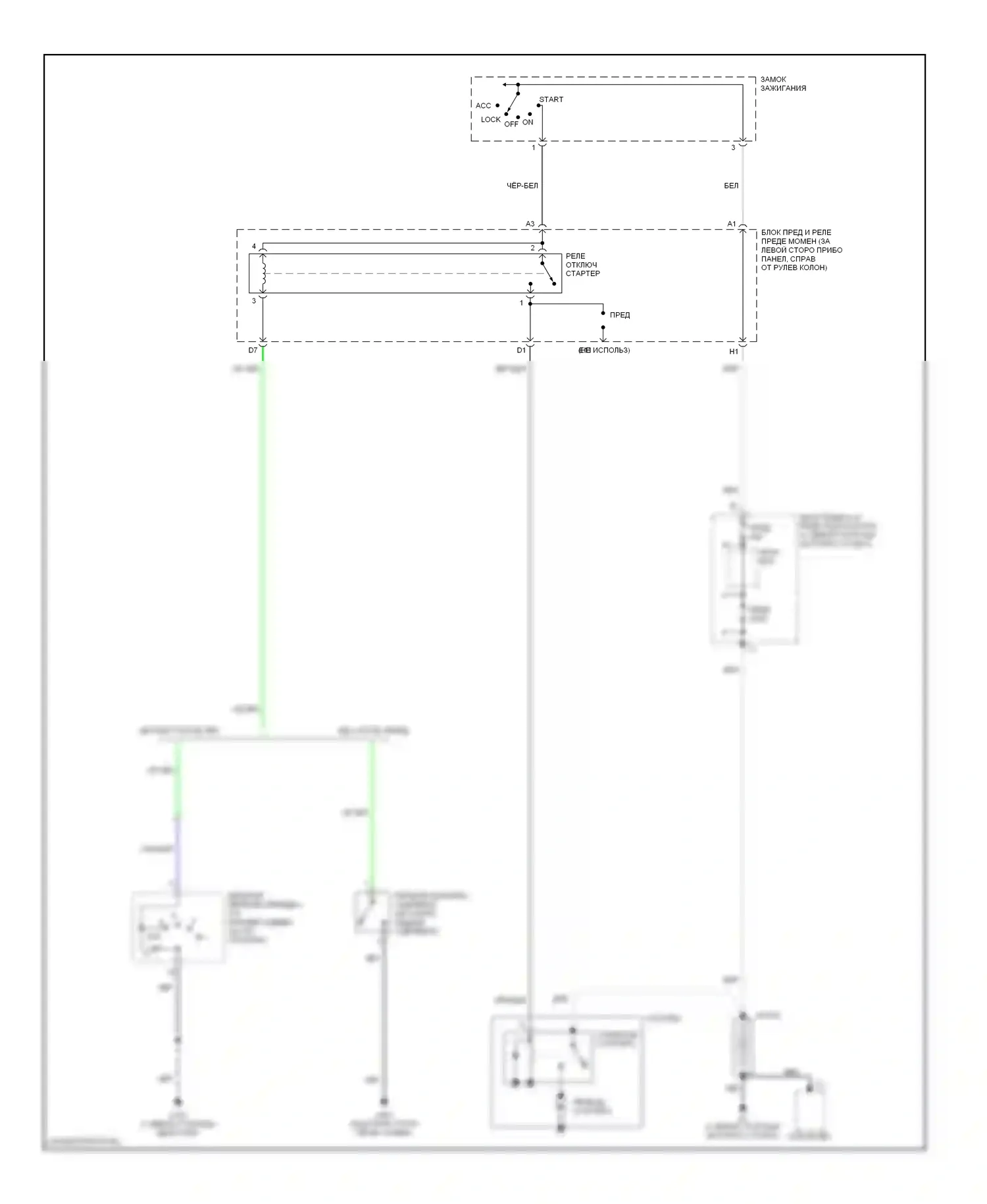 CR-V Honda II рестайлинг (2004-2006): Электросхема стартера 