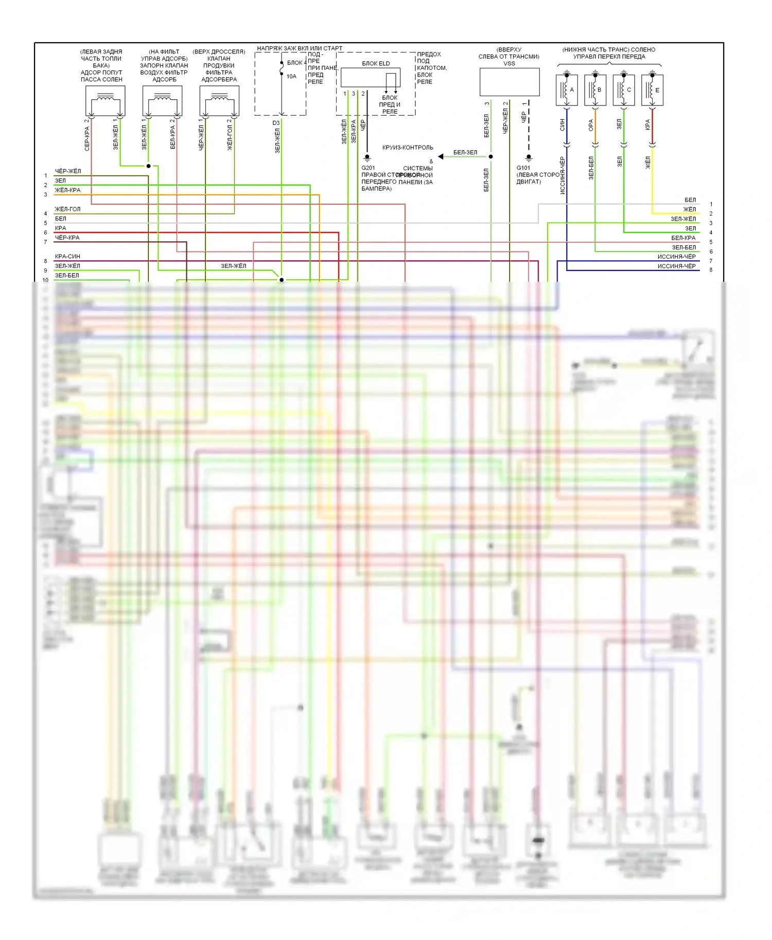CR-V Honda II (2001-2004): Электросхема двигателя 2.4ls (2 из 3) 