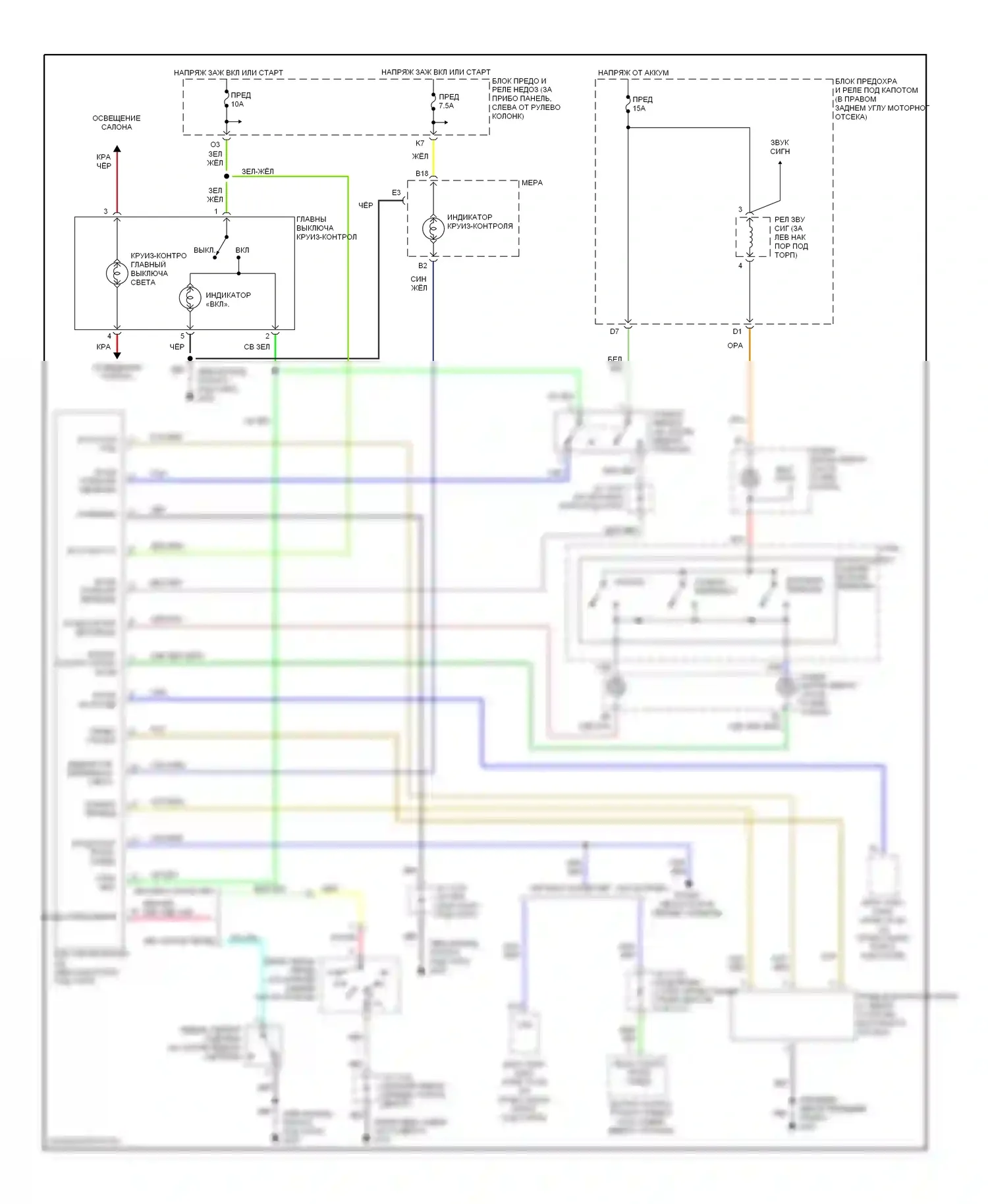 CR-V Honda II (2001-2004): Электросхема круиз-контроля 