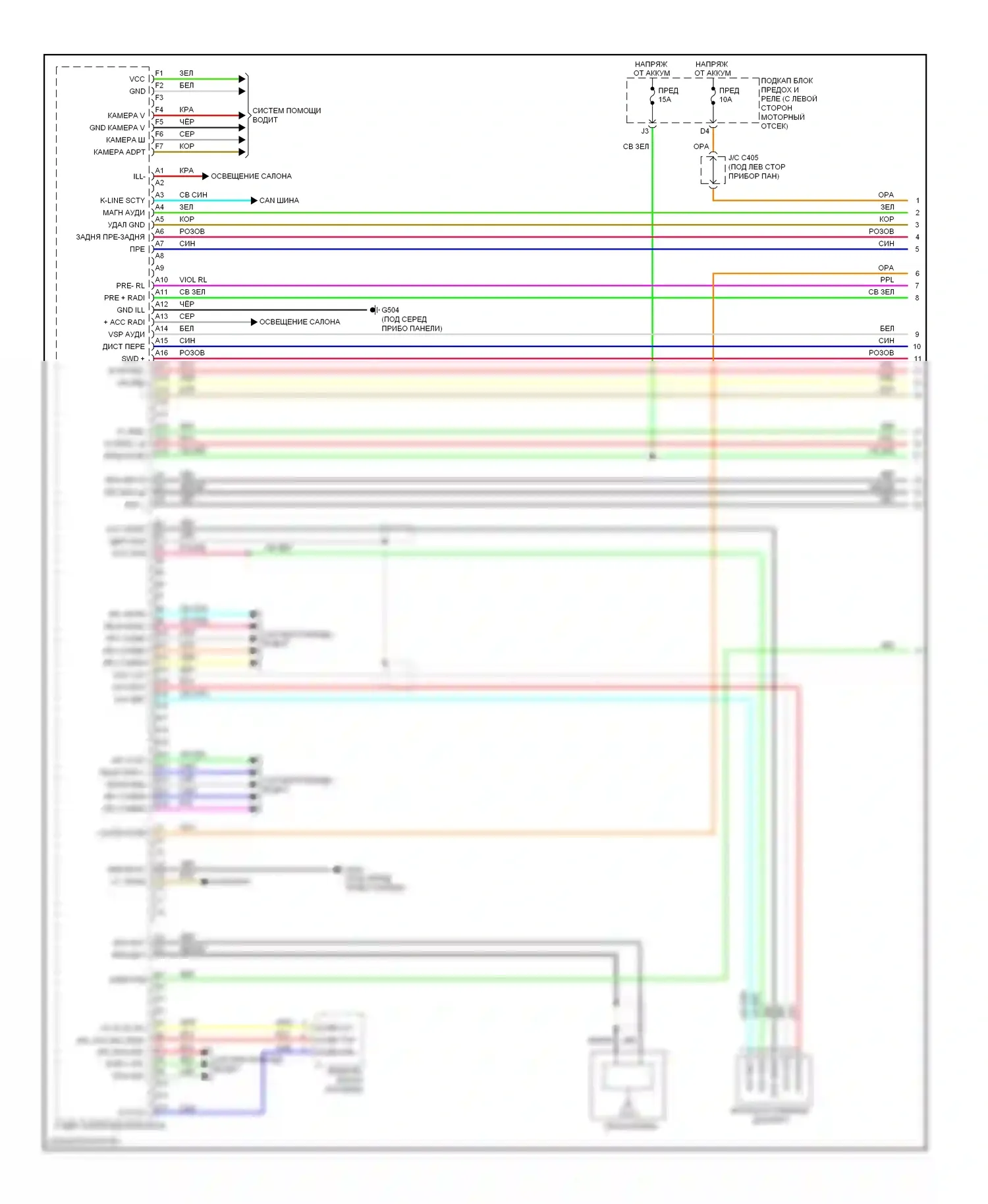 CR-V Honda III рестайлинг (2009-2012): Электросхема навигации (1 из 4) 