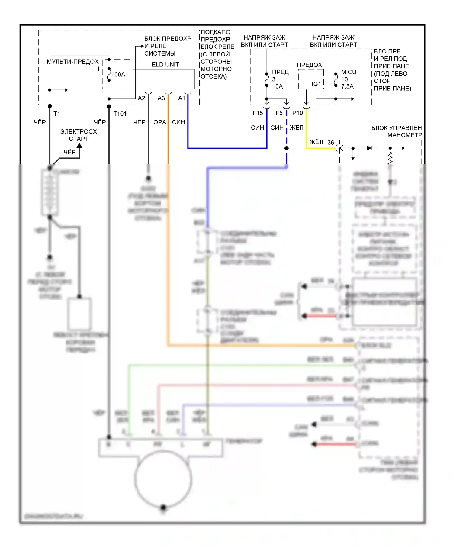 CR-V Honda III рестайлинг (2009-2012): Электросхема генератора 
