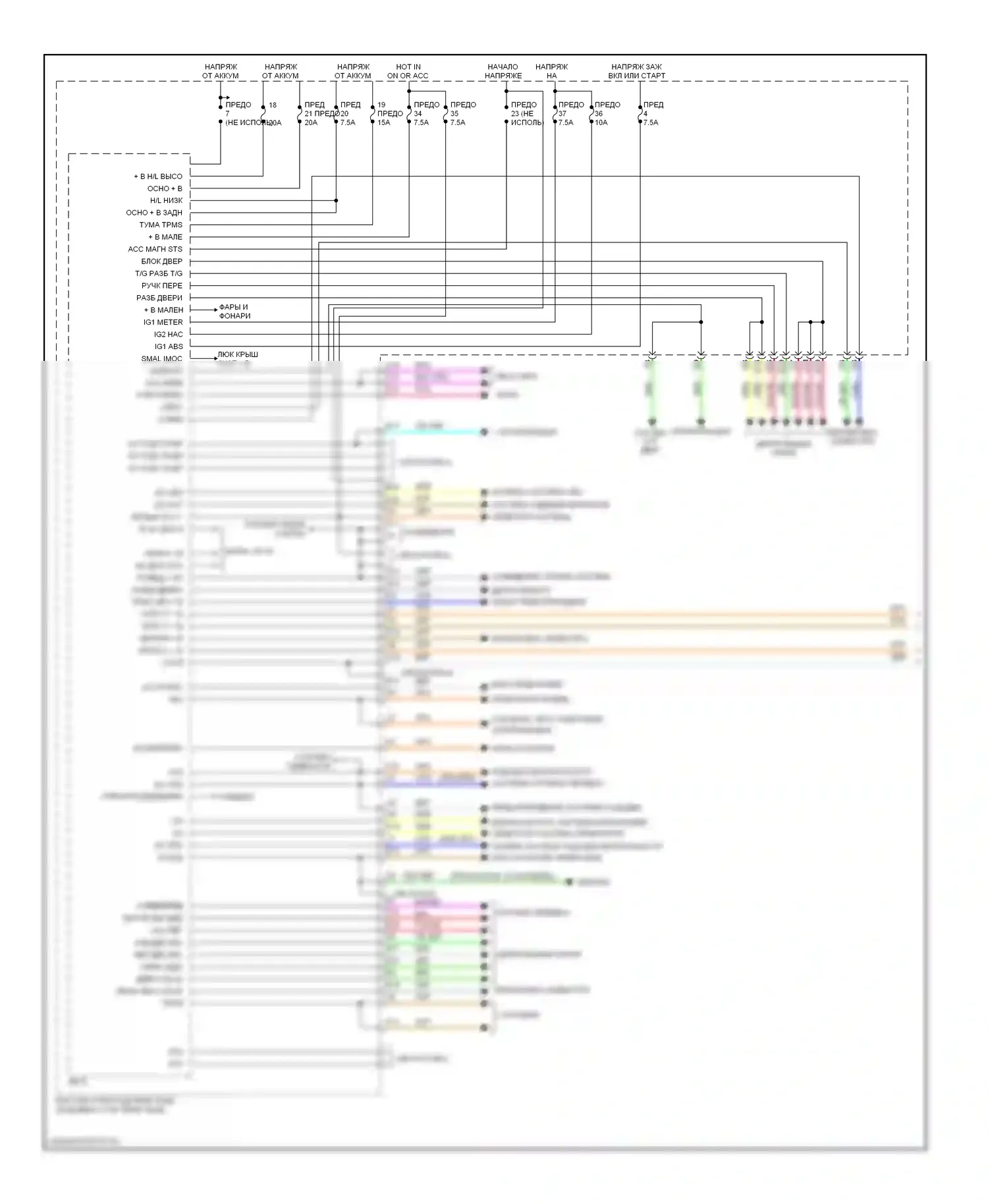 CR-V Honda III (2006-2009): Электросхема блоков управления кузовом (1 из 2) 