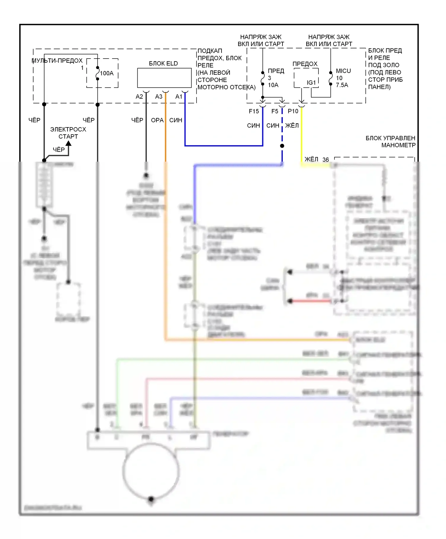 CR-V Honda III (2006-2009): Электросхема генератора 