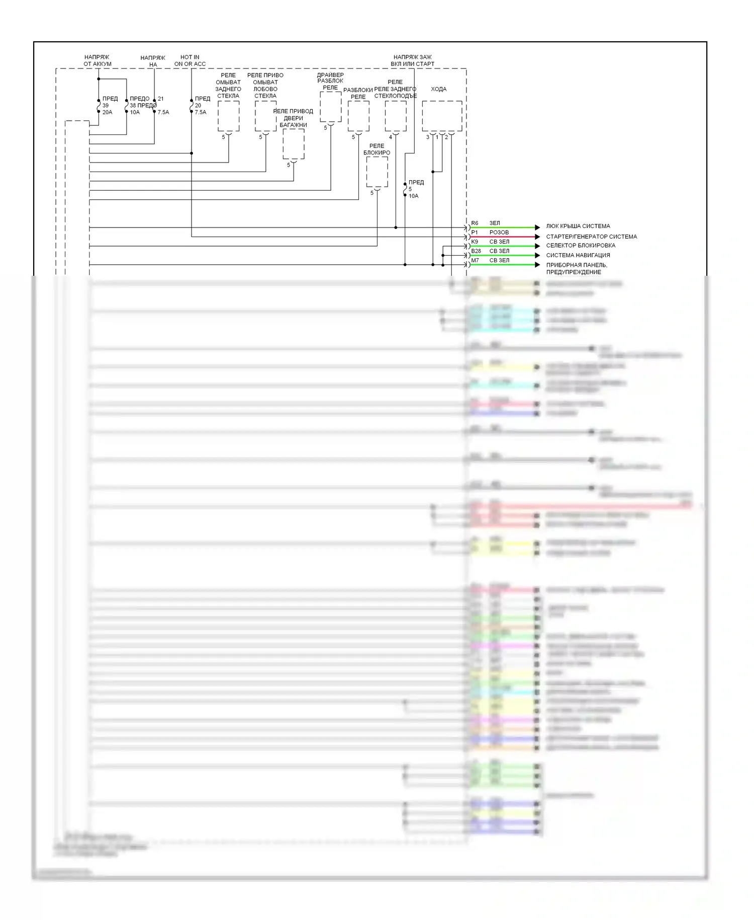 CR-V Honda IV (2011-2015): Электросхема блоков управления кузовом (1 из 2) 