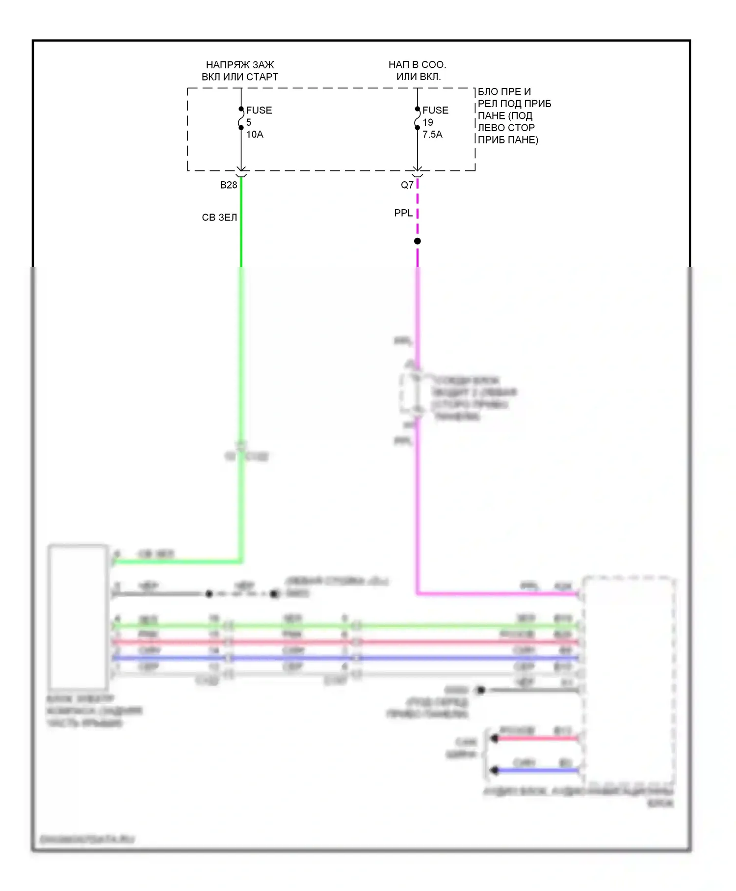 CR-V Honda IV (2011-2015): Электросхема компаса 