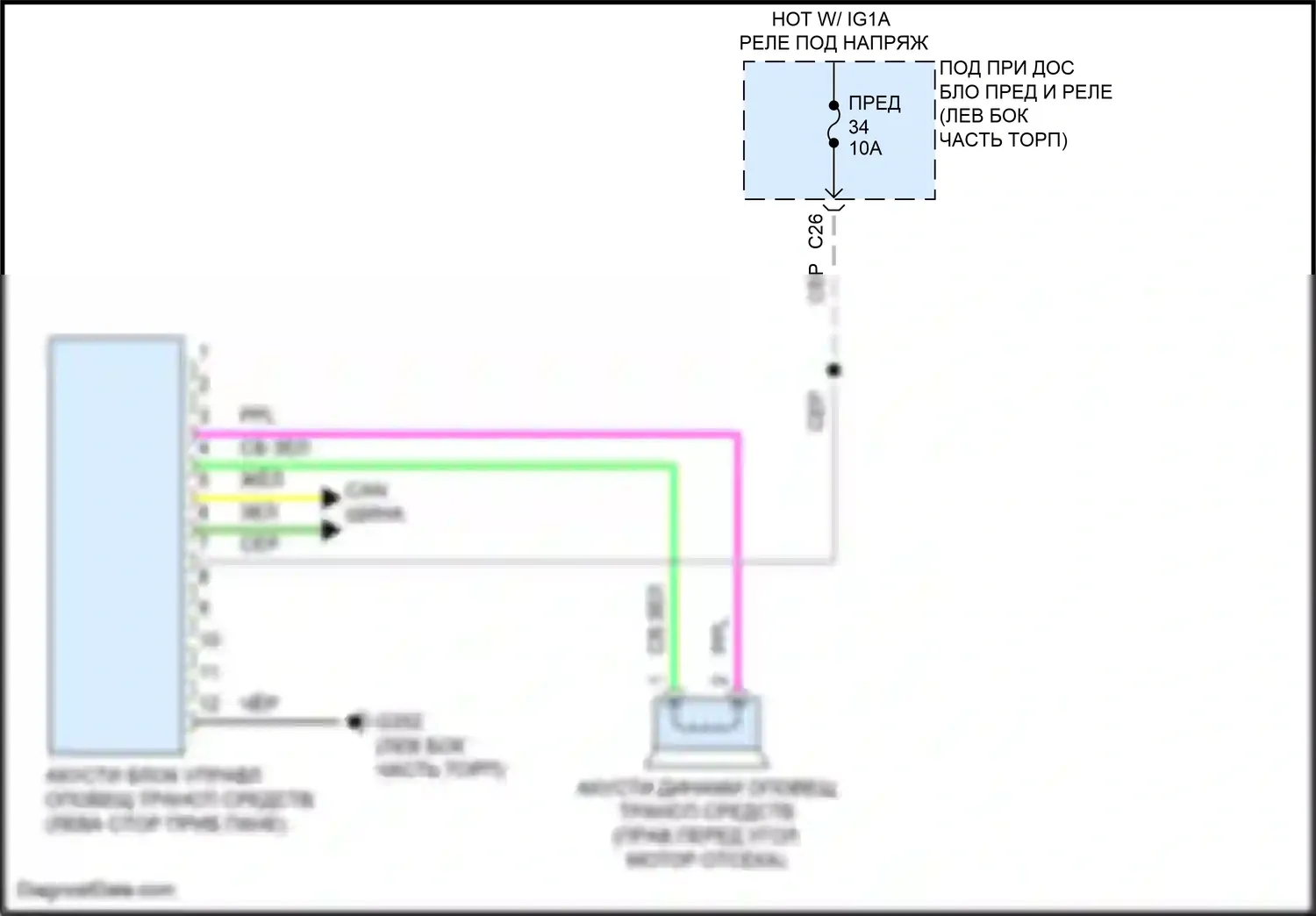 CR-V Honda V рестайлинг (2019-2024): Электросхема акустической системы оповещения авто, гибрид 